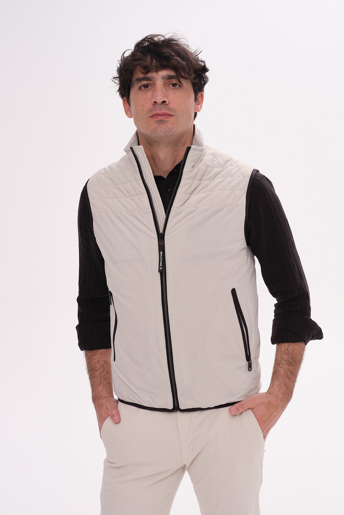 ΑΝΔΡΙΚΟ ΑΜΑΝΙΚΟ ΓΙΛΕΚΟ MILESTONE ΣΕ ΛΕΥΚΟ ΧΡΩΜΑ