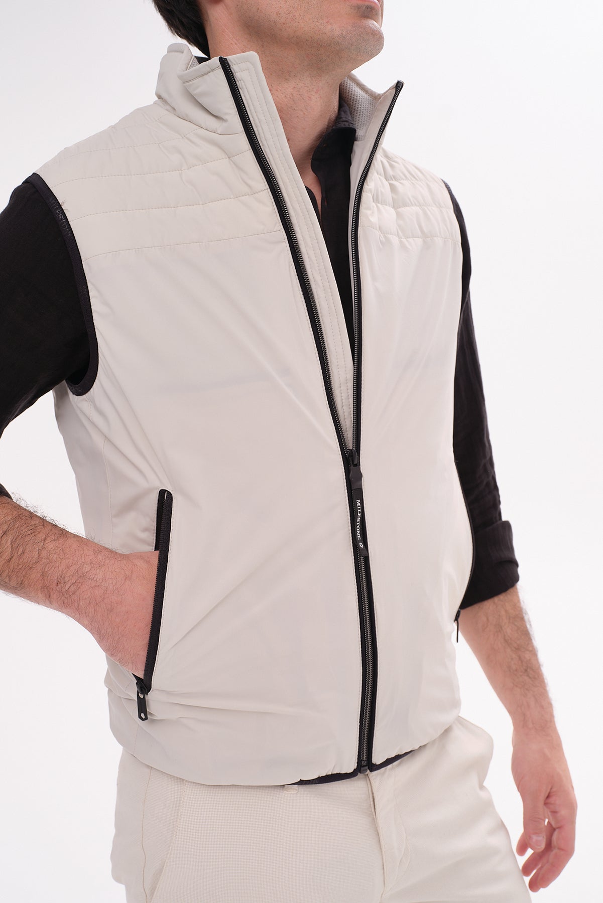 ΑΝΔΡΙΚΟ ΑΜΑΝΙΚΟ ΓΙΛΕΚΟ MILESTONE ΣΕ ΛΕΥΚΟ ΧΡΩΜΑ