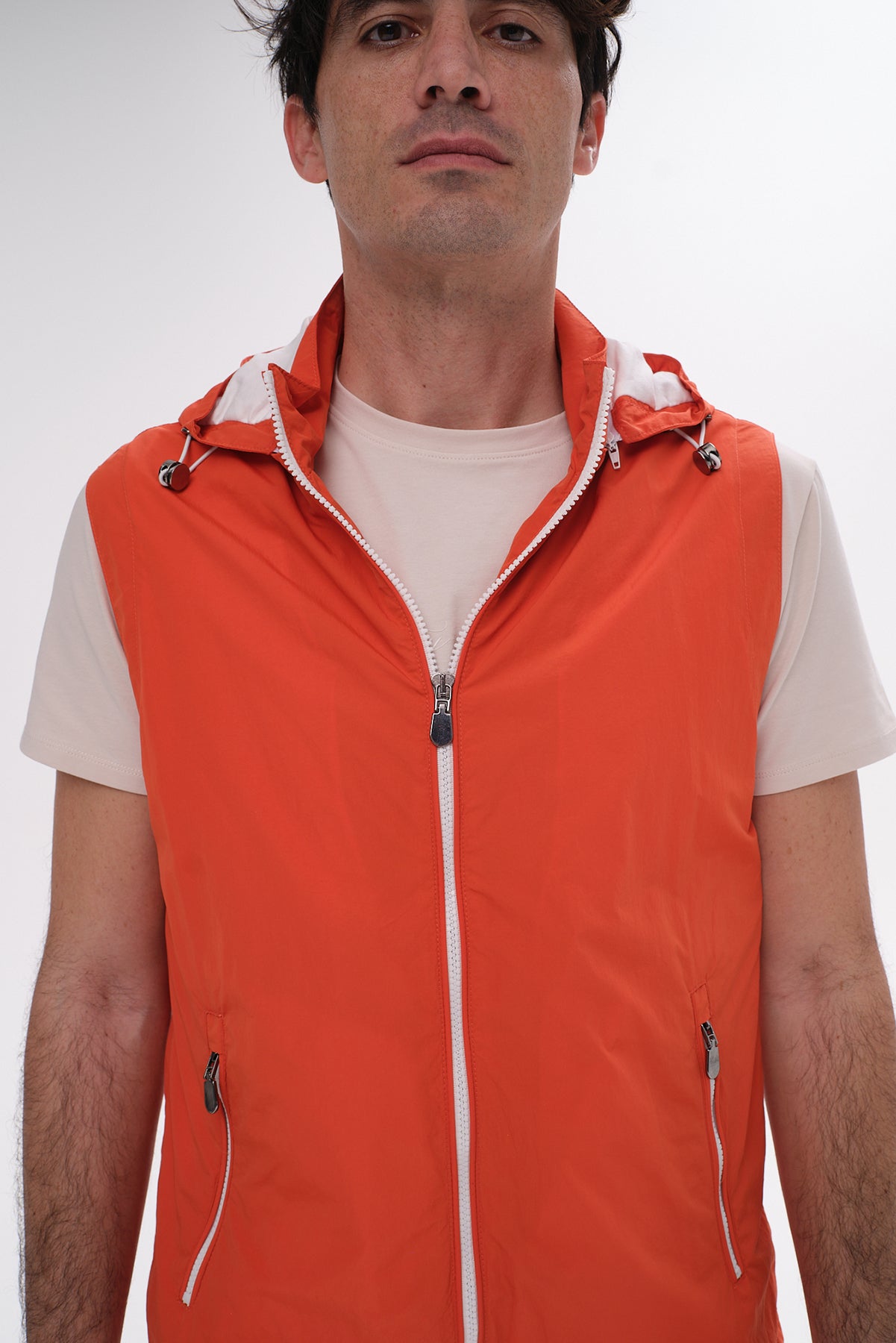 ΑΝΔΡΙΚΟ ΑΜΑΝΙΚΟ ΓΙΛΕΚΟ ΜΕ ΚΟΥΚΟΥΛΑ PORTOBELLO'S ΣΕ ΠΟΡΤΟΚΑΛΙ ΧΡΩΜΑ