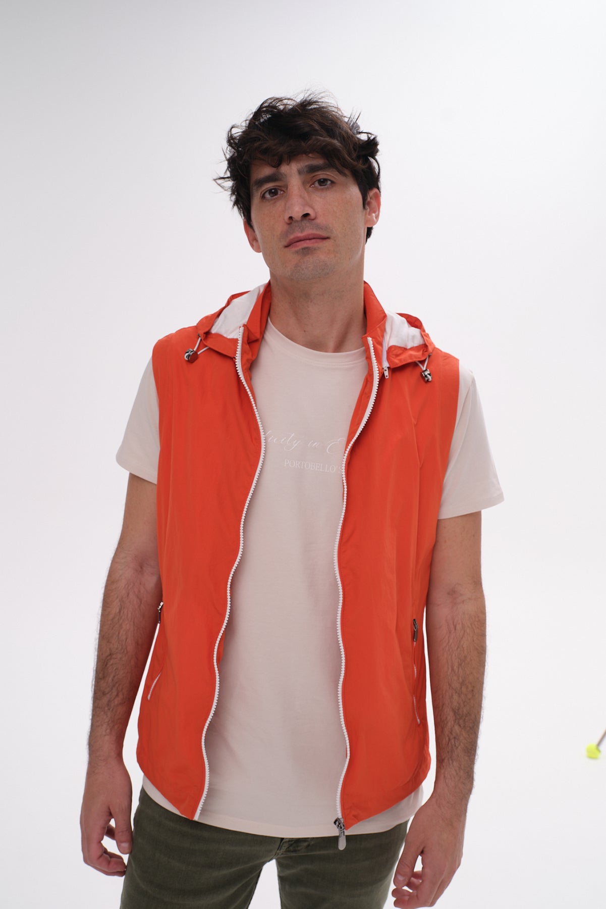 ΑΝΔΡΙΚΟ ΑΜΑΝΙΚΟ ΓΙΛΕΚΟ ΜΕ ΚΟΥΚΟΥΛΑ PORTOBELLO'S ΣΕ ΠΟΡΤΟΚΑΛΙ ΧΡΩΜΑ