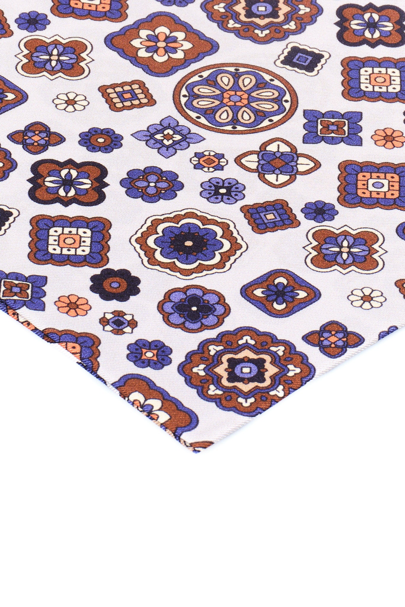 ΜΑΝΤΗΛΙ ΠΟΣΕΤ ΜΕΤΑΞΩΤΟ ΜΟLINELLI ΣΕ ΛΕΥΚΟ ΧΡΩΜΑ ΚΑΙ ΜΠΛΕ ΚΑΦΕ ΜΟΤΙΒΑ