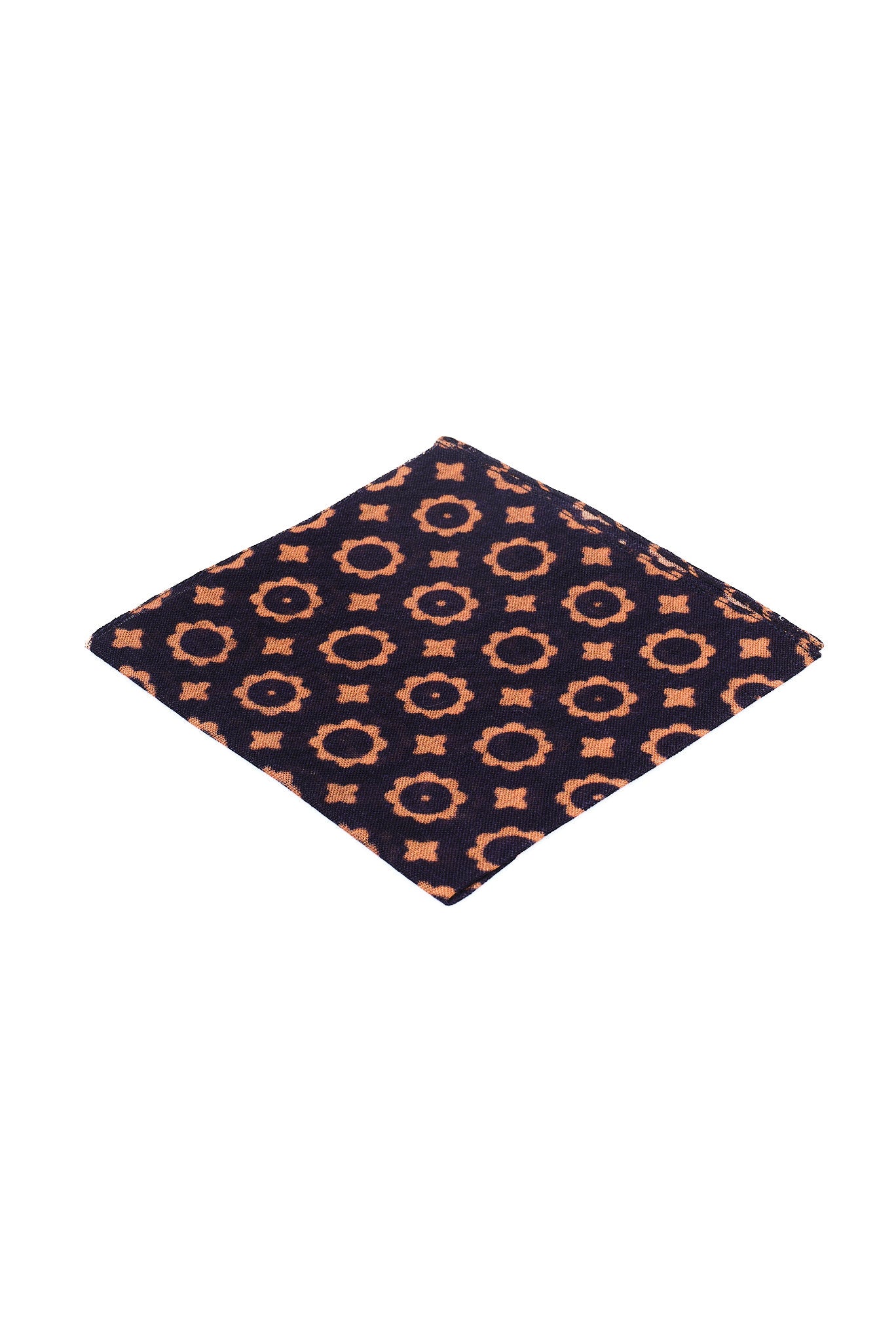 ΜΑΝΤΗΛΙ ΠΟΣΕΤ ΜΕΤΑΞΩΤΟ ΜΟLINELLI ΣΕ ΜΠΛΕ ΣΚΟΥΡΟ ΧΡΩΜΑ ΚΑΙ ΠΟΡΤΟΚΑΛΙ ΜΟΤΙΒΑ