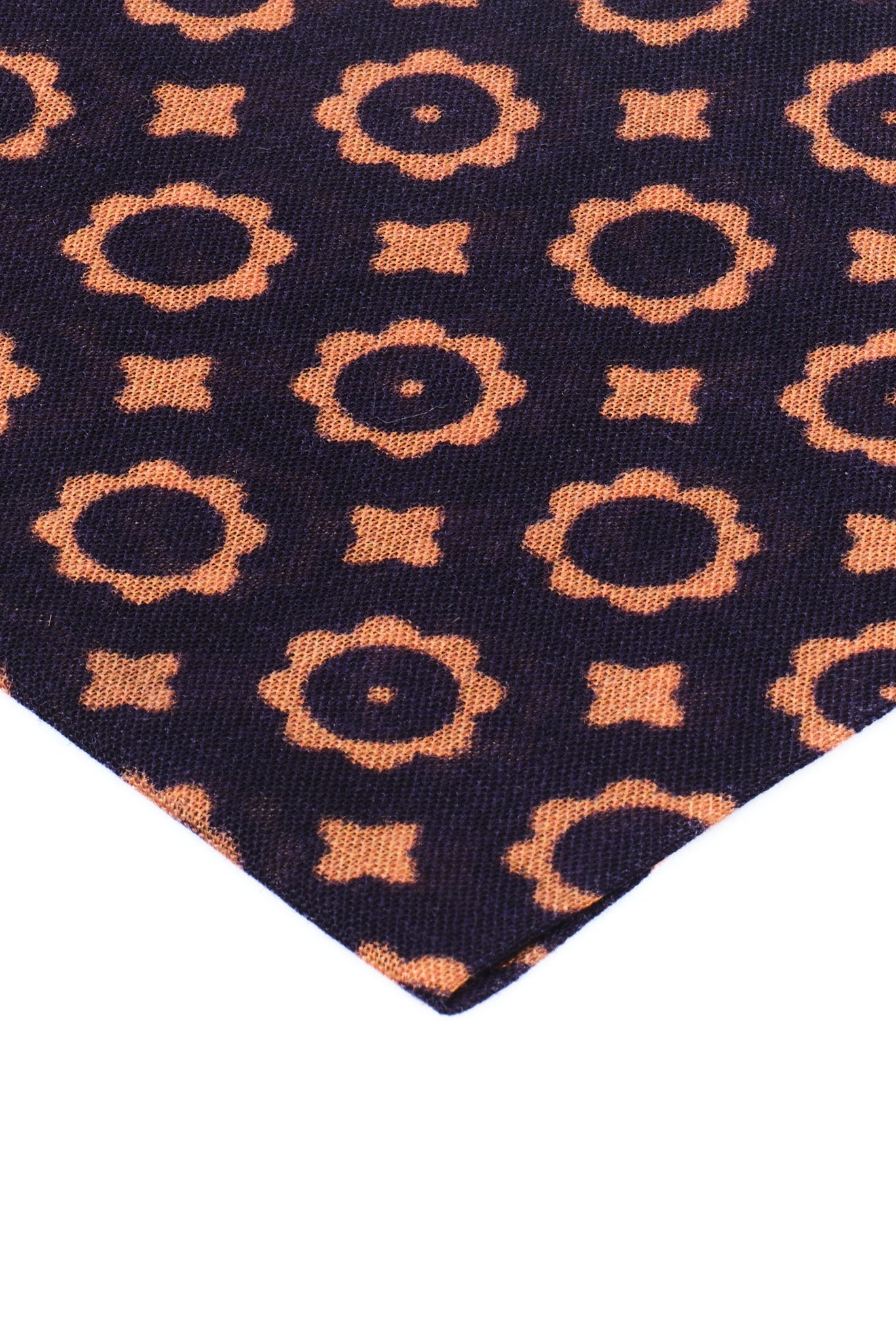 ΜΑΝΤΗΛΙ ΠΟΣΕΤ ΜΕΤΑΞΩΤΟ ΜΟLINELLI ΣΕ ΜΠΛΕ ΣΚΟΥΡΟ ΧΡΩΜΑ ΚΑΙ ΠΟΡΤΟΚΑΛΙ ΜΟΤΙΒΑ