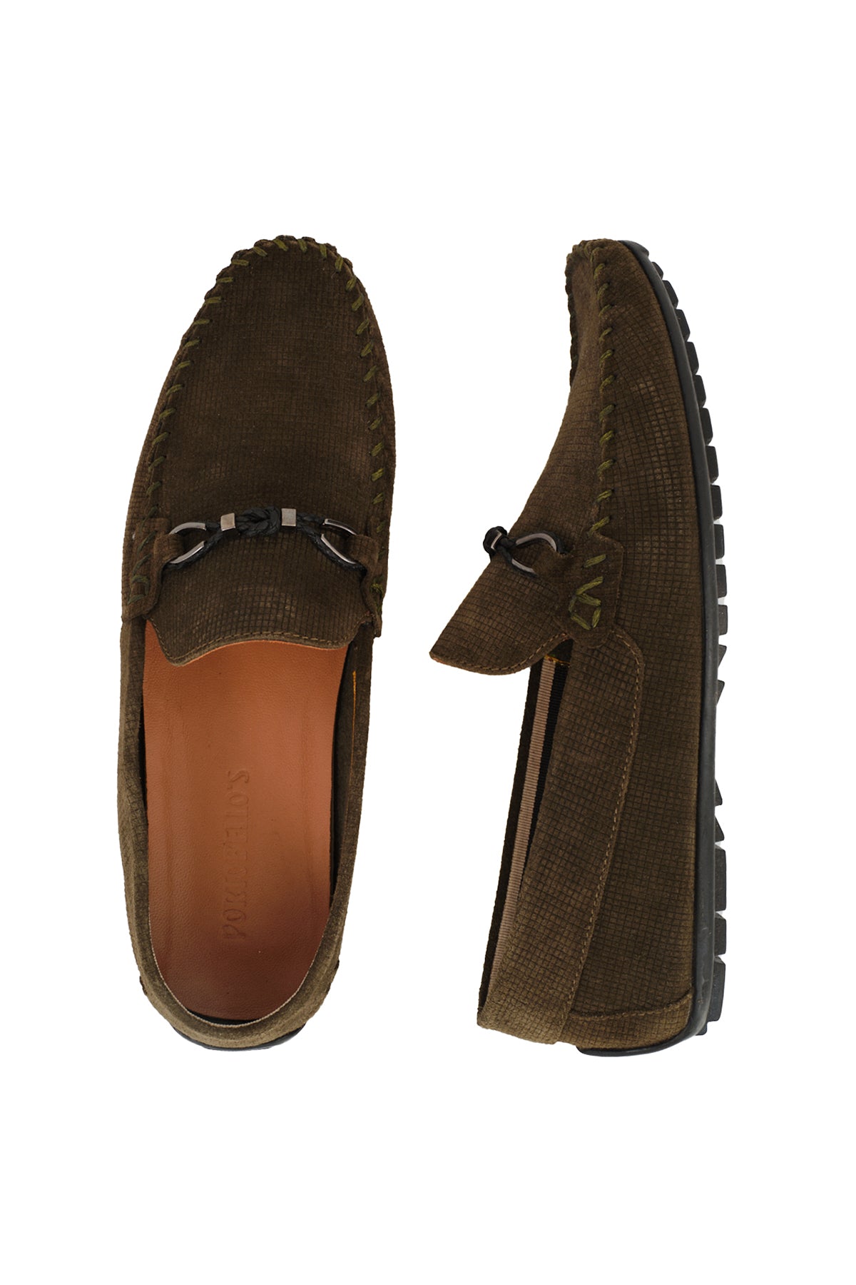 ΑΝΔΡΙΚΑ ΠΑΠΟΥΤΣΙΑ LOAFERS ΣΚΟΥΡΟ ΠΡΑΣΙΝΟ PORTOBELLO'S