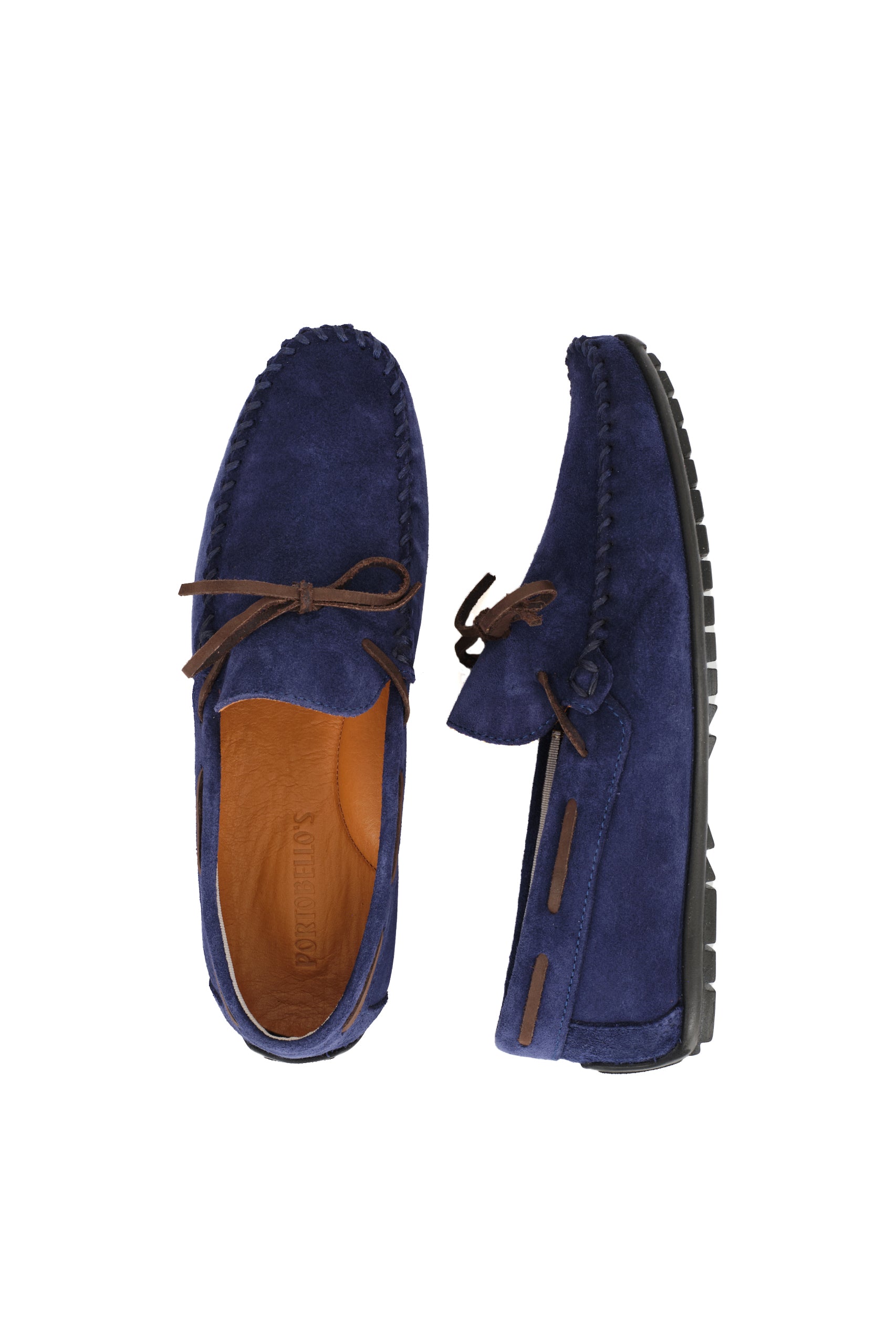 ΑΝΔΡΙΚΑ ΠΑΠΟΥΤΣΙΑ SUEDE CAR LOAFERS ΜΠΛΕ INDIGO PORTOBELLO'S