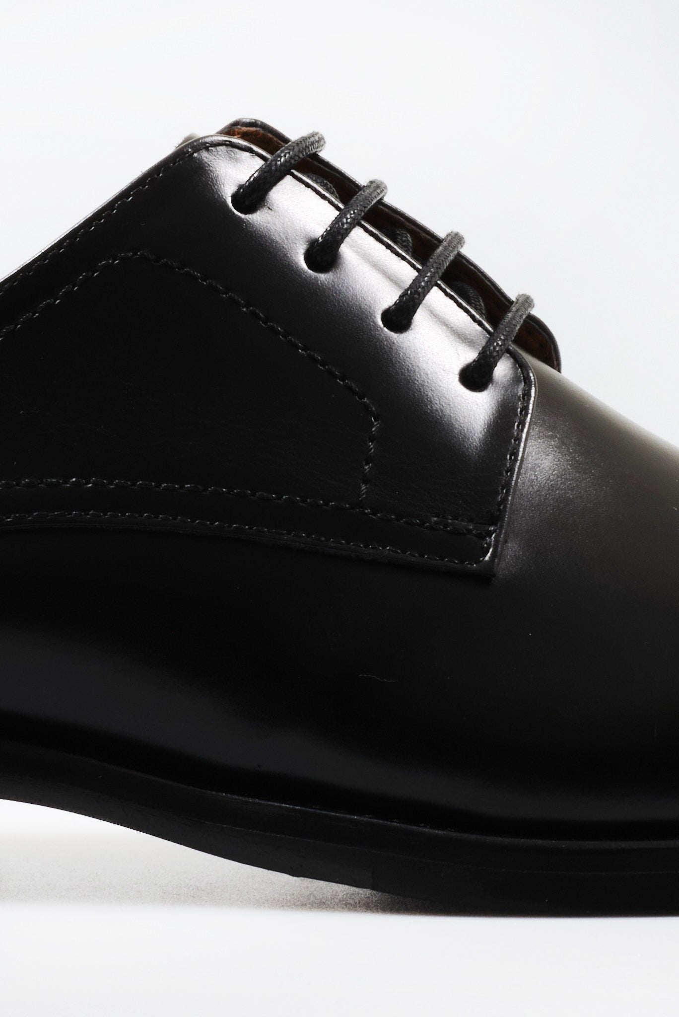 ΑΝΔΡΙΚΑ ΔΕΡΜΑΤΙΝΑ ΥΠΟΔΗΜΑΤΑ PORTOBELLO'S DERBY CAP TOE ΣΕ ΜΑΥΡΟ ΧΡΩΜΑ