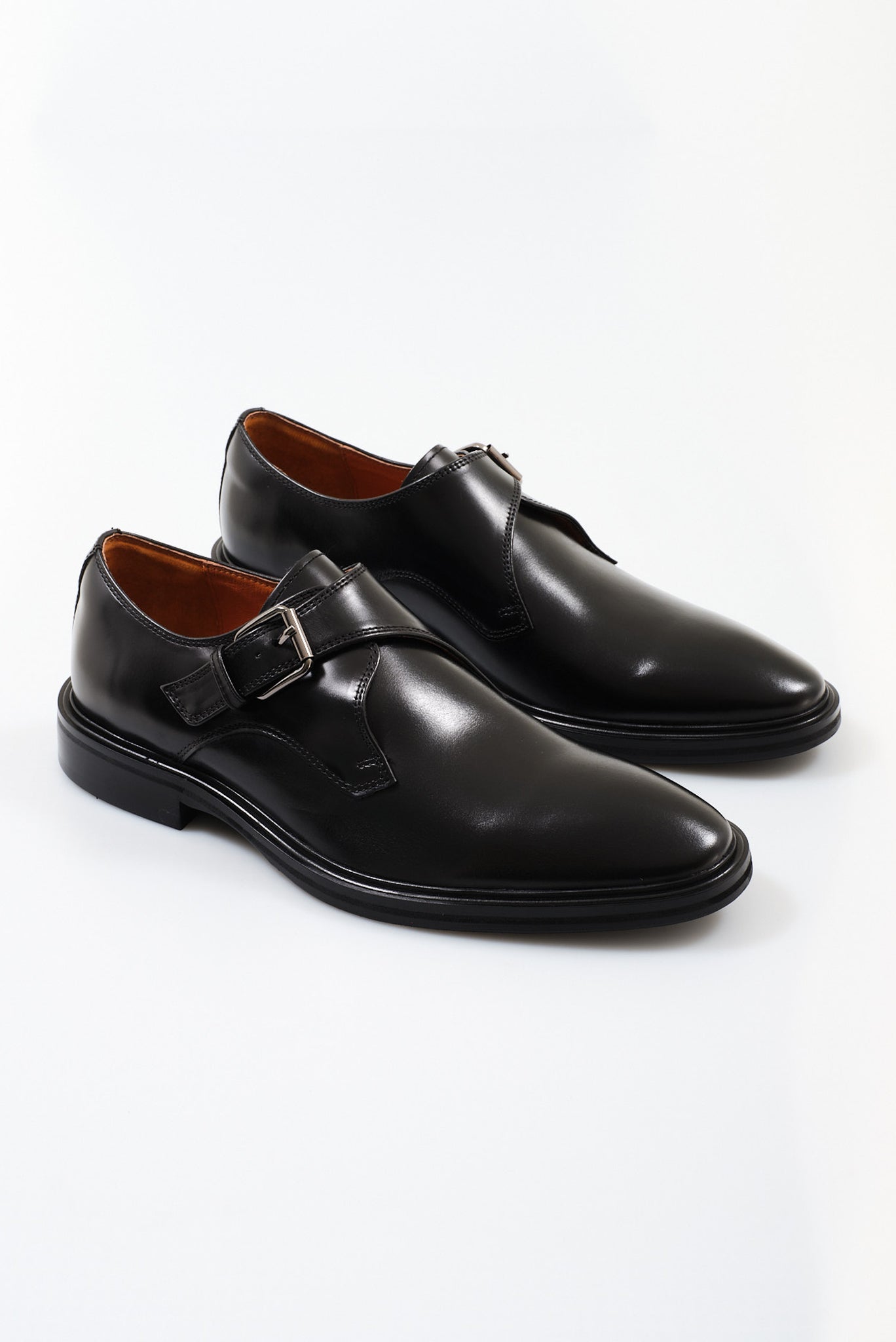 ΑΝΔΡΙΚΑ ΔΕΡΜΑΤΙΝΑ ΥΠΟΔΗΜΑΤΑ PORTOBELLO'S SINGLE MONK STRAPS ΣΕ ΜΑΥΡΟ ΧΡΩΜΑ