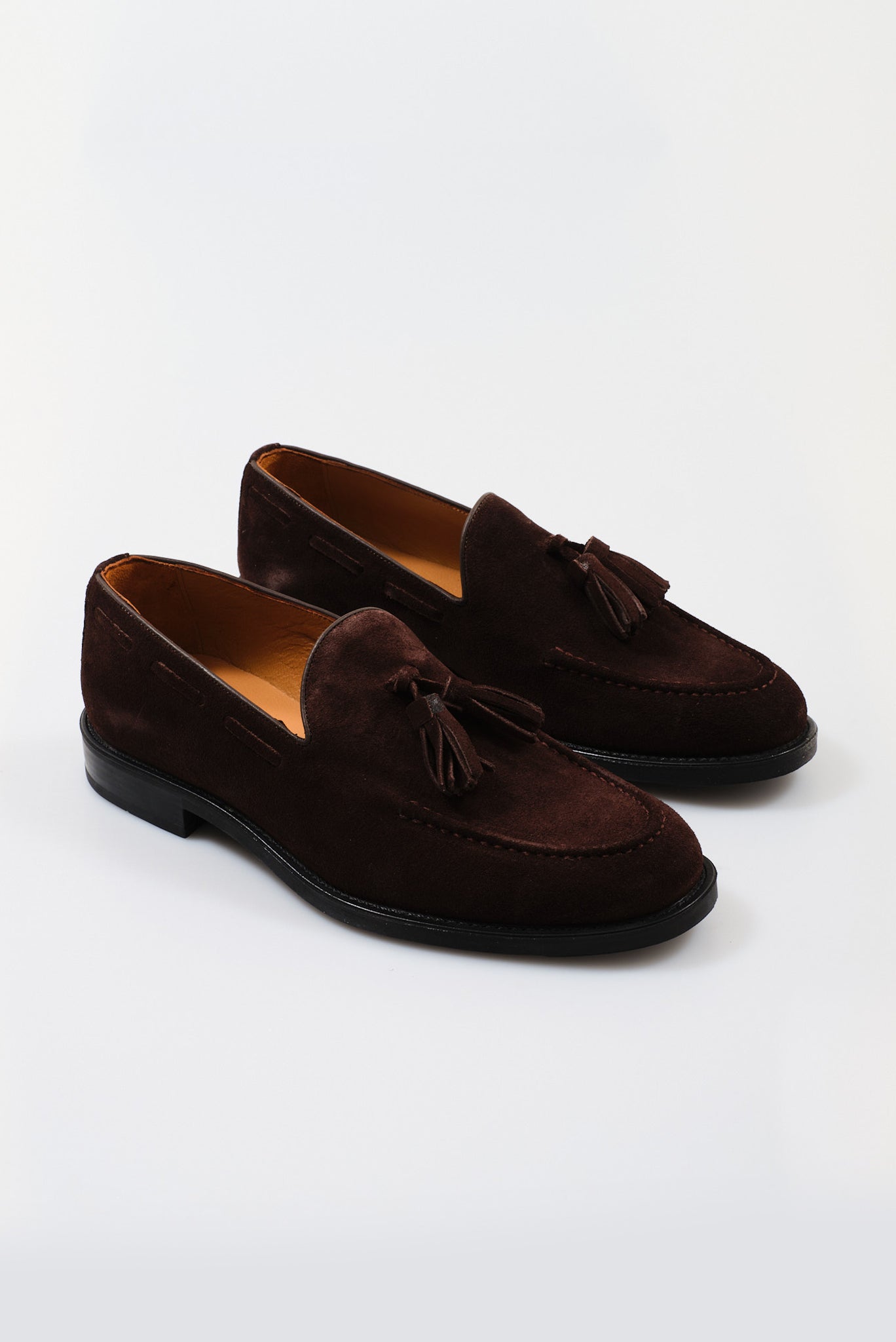 ΑΝΔΡΙΚΑ ΔΕΡΜΑΤΙΝΑ SUEDE ΥΠΟΔΗΜΑΤΑ LOAFERS TASSEL PORTOBELLO'S ΣΕ ΚΑΦΕ ΧΡΩΜΑ