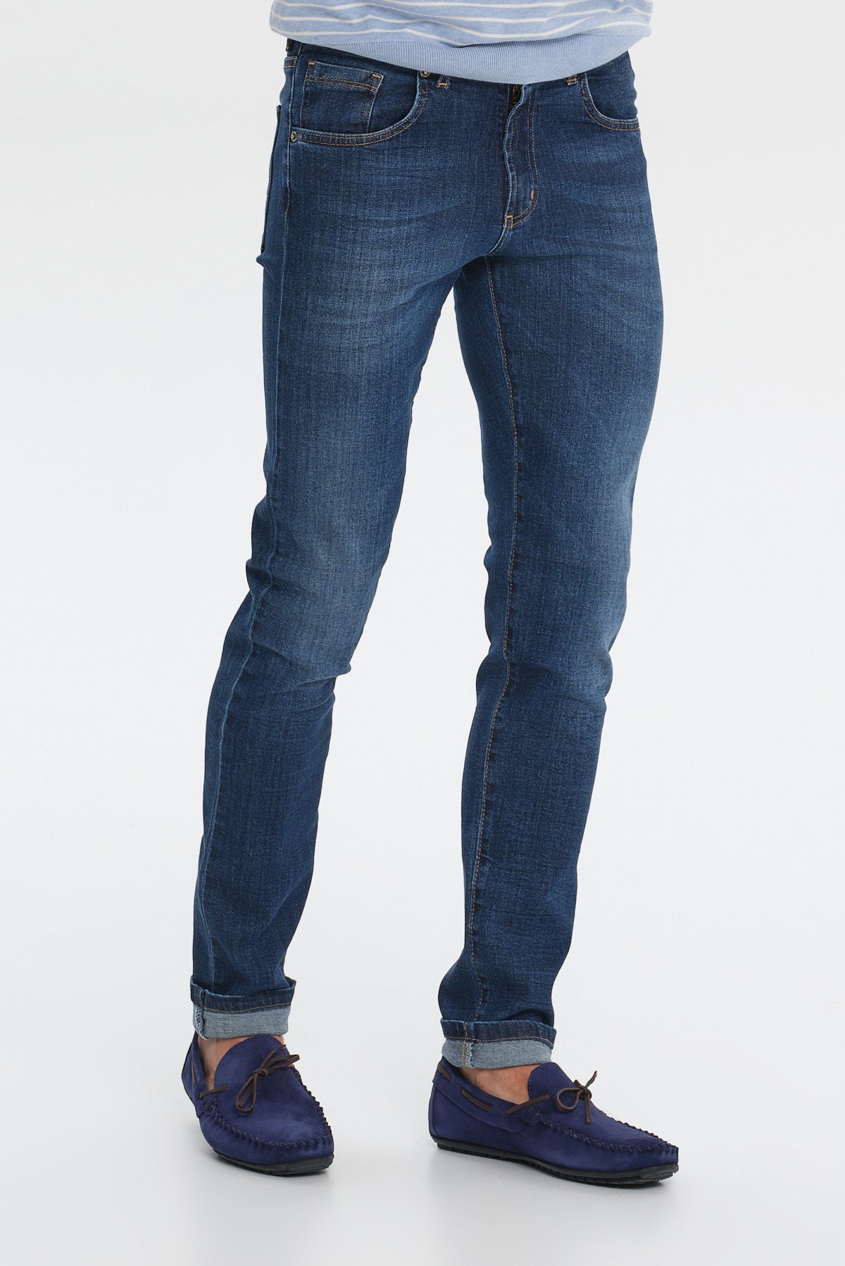 ΑΝΔΡΙΚΟ JEAN SLIM FIT PORTOBELLO'S ΜΕ ΤΕΧΝΗΤΗ ΦΘΟΡΑ