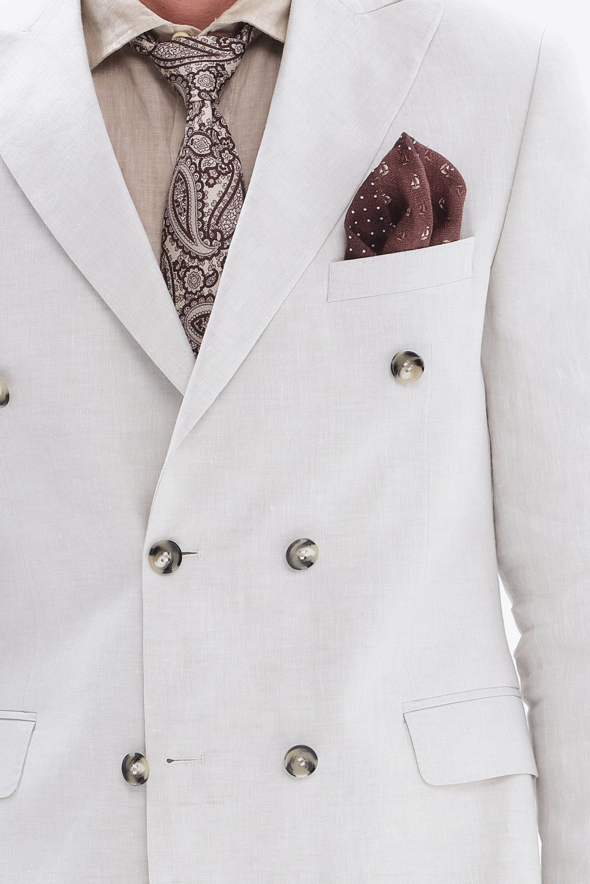 ΑΝΔΡΙΚΟ ΛΙΝΟ ΣΤΑΥΡΩΤΟ ΣΑΚΑΚΙ PORTOBELLO'S REGULAR FIT ΣΤΗΝ ΑΠΟΧΡΩΣΗ ΤΟΥ ΠΑΓΟΥ ΚΑΙ ΥΦΑΣΜΑ SONDRIO