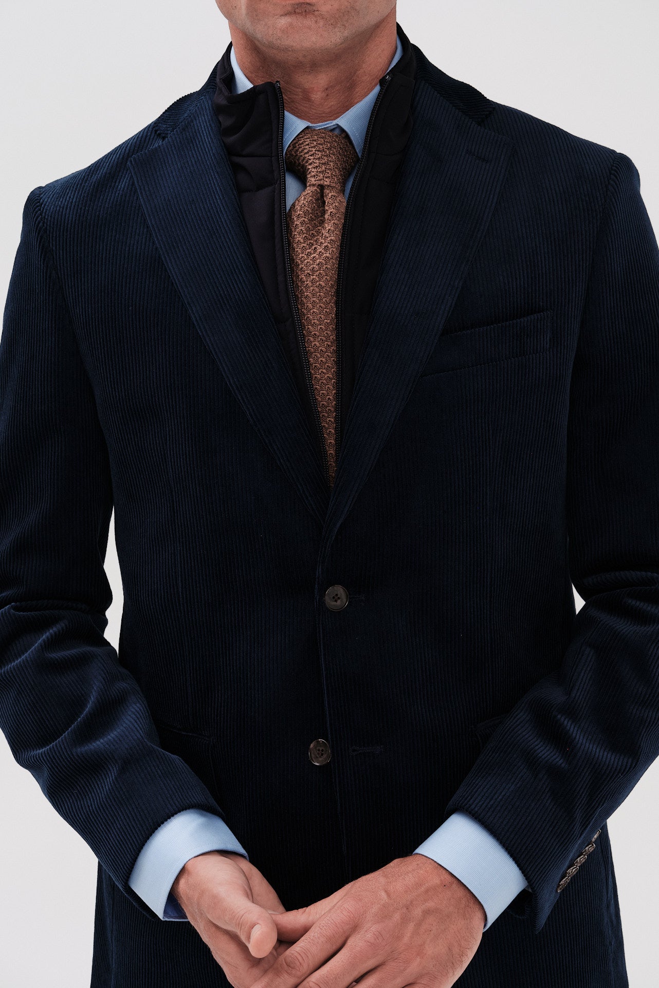 ΑΝΔΡΙΚΟ ΡΑΦ ΚΟΤΛΕ ΣΑΚΑΚΙ PORTOBELLO'S ΜΕ ΑΠΟΣΠΩΜΕΝΗ ΜΟΣΤΡΑ SLIM FIT