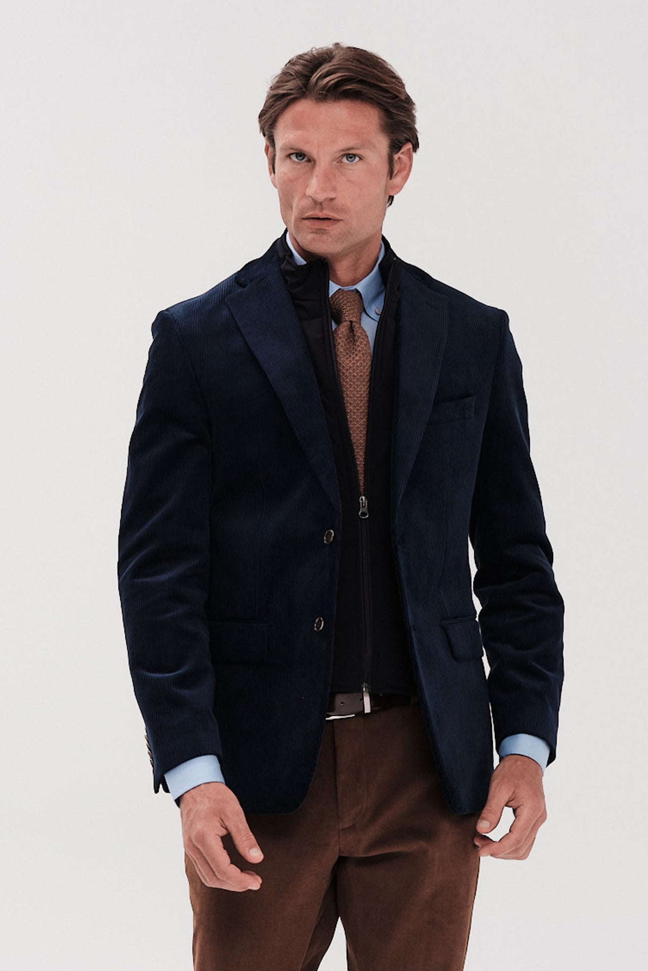 ΑΝΔΡΙΚΟ ΡΑΦ ΚΟΤΛΕ ΣΑΚΑΚΙ PORTOBELLO'S ΜΕ ΑΠΟΣΠΩΜΕΝΗ ΜΟΣΤΡΑ SLIM FIT