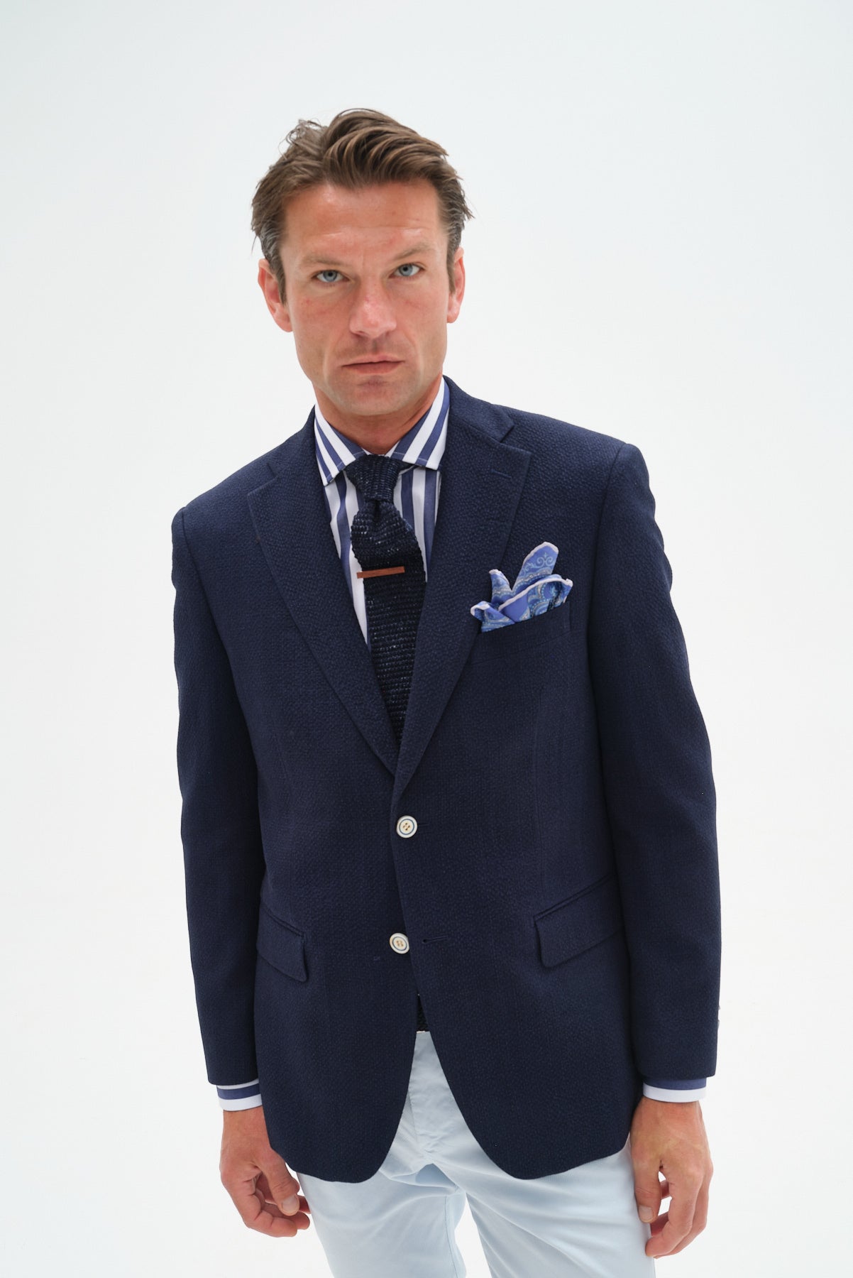 ΑΝΔΡΙΚΟ ΜΠΛΕ ΣΚΟΥΡΟ ΣΑΚΑΚΙ PORTOBELLO'S SLIM FIT