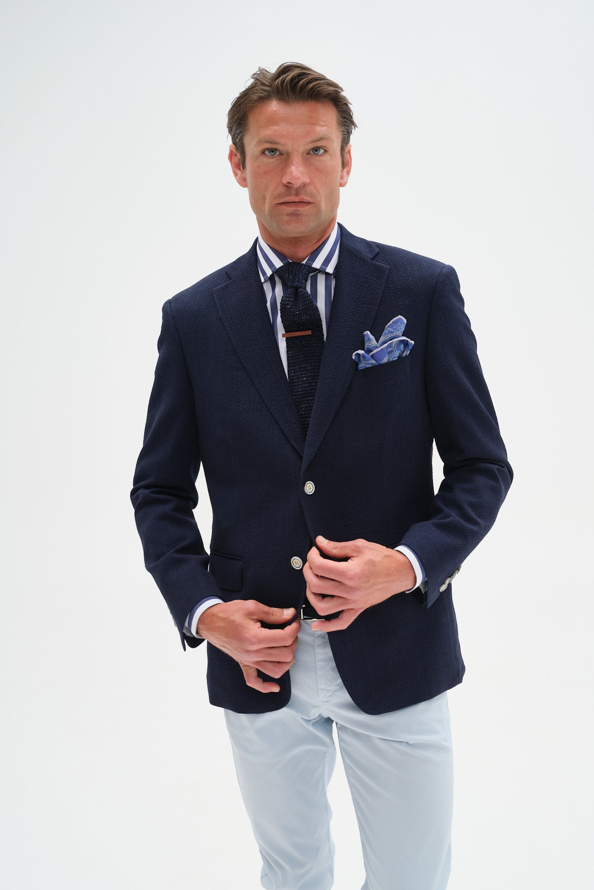 ΑΝΔΡΙΚΟ ΜΠΛΕ ΣΚΟΥΡΟ ΣΑΚΑΚΙ PORTOBELLO'S SLIM FIT