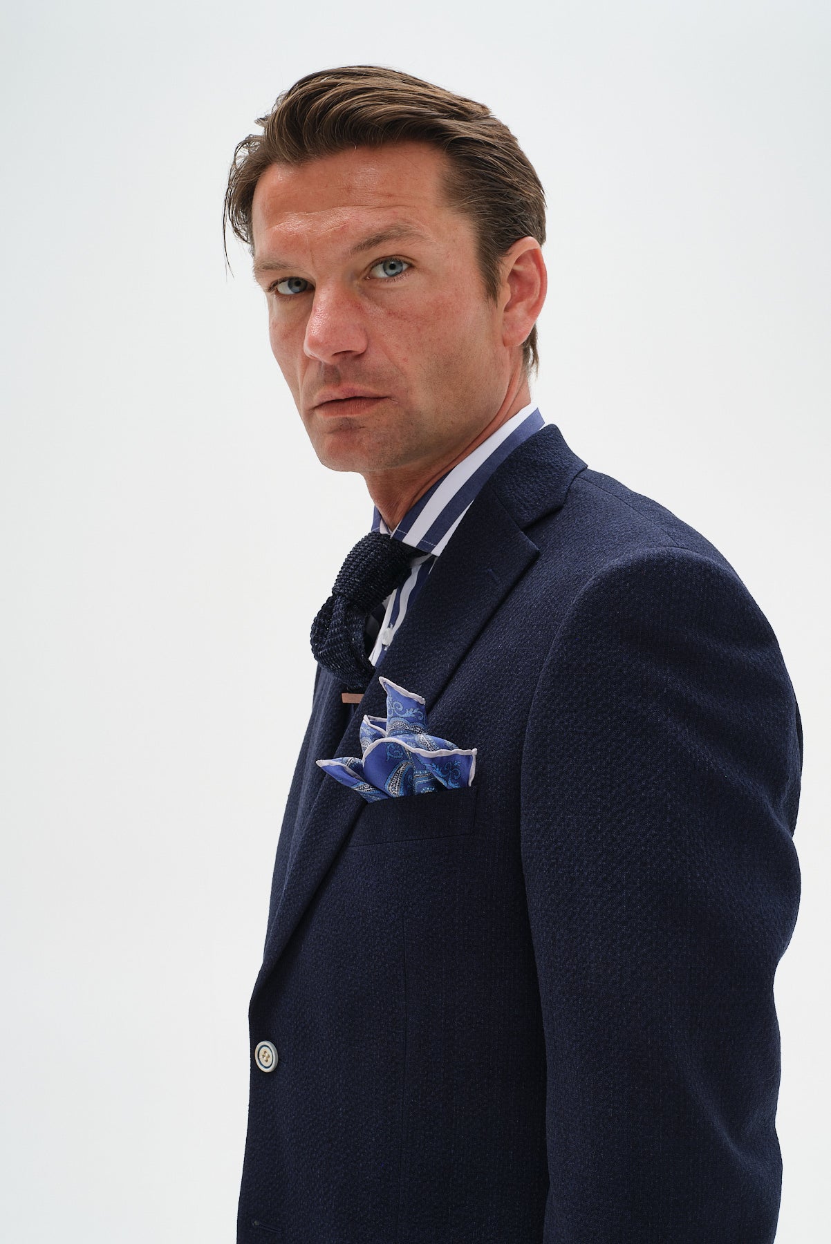 ΑΝΔΡΙΚΟ ΜΠΛΕ ΣΚΟΥΡΟ ΣΑΚΑΚΙ PORTOBELLO'S SLIM FIT