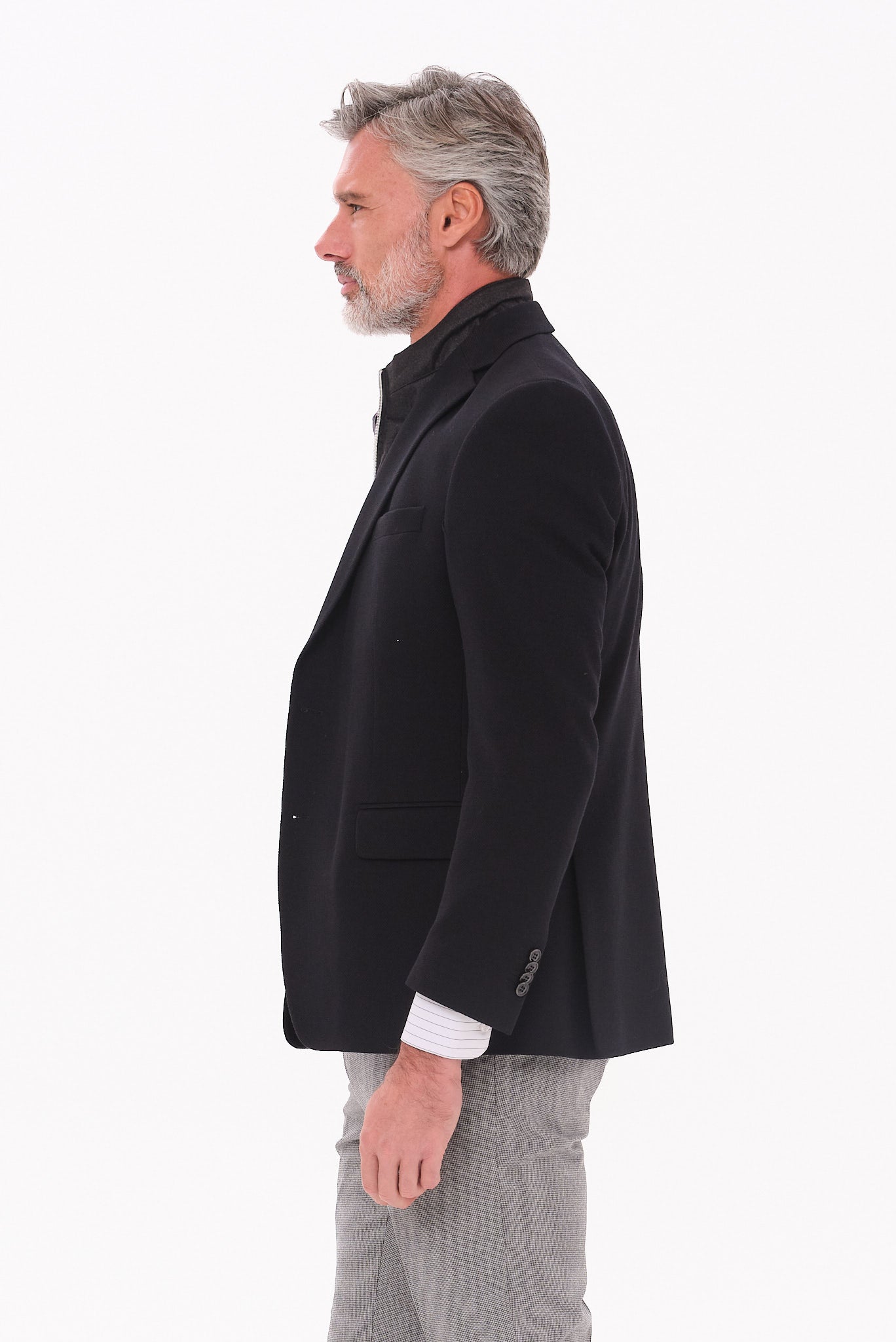 ΑΝΔΡΙΚΟ ΜΑΥΡΟ ΣΑΚΑΚΙ PORTOBELLO'S ΜΕ ΑΠΟΣΠΩΜΕΝΗ ΜΟΣΤΡΑ REGULAR FIT