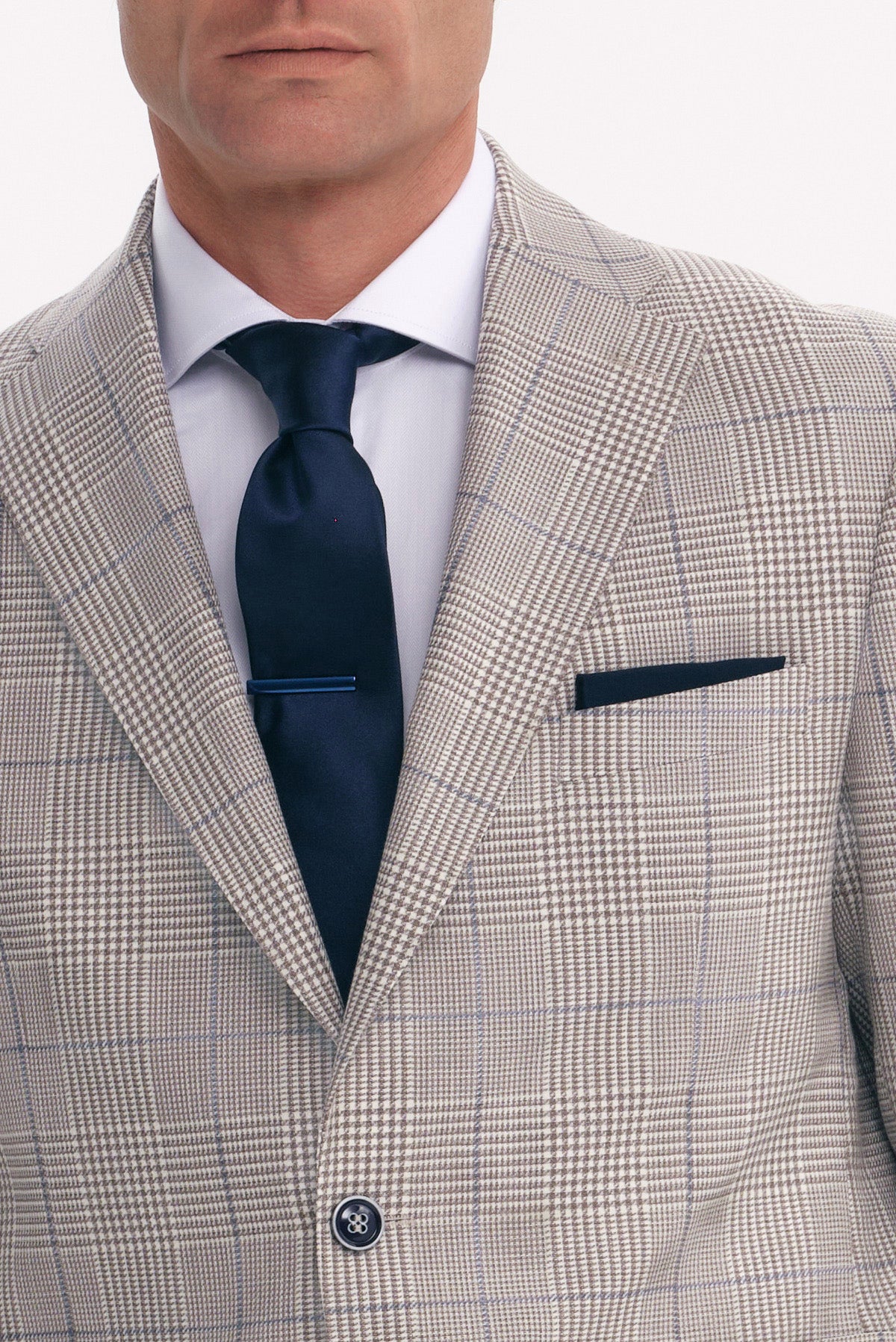 ΑΝΔΡΙΚΟ ΓΚΡΙ ΣΑΚΑΚΙ PRINCE DE GALLE SLIM FIT PORTOBELLO'S ΣΕ ΥΦΑΣΜΑ VITALE BARBERIS CANONICO