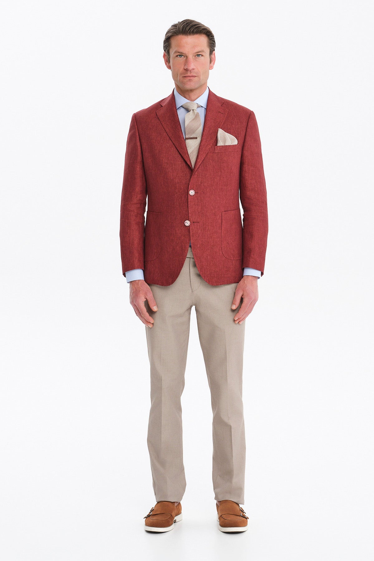 ΑΝΔΡΙΚΟ ΜΠΟΡΝΤΟ ΛΙΝΟ ΣΑΚΑΚΙ SLIM FIT PORTOBELLO'S ΣΕ ΥΦΑΣΜΑ ANGELICO