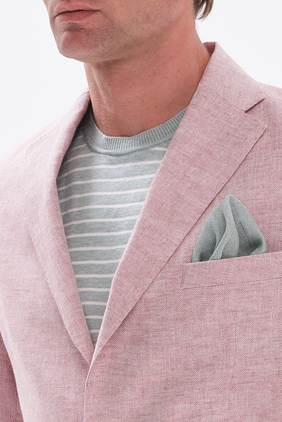 ΑΝΔΡΙΚΟ ΡΟΖ ΛΙΝΟ ΣΑΚΑΚΙ SLIM FIT PORTOBELLO'S ΣΕ ΥΦΑΣΜΑ ANGELICO