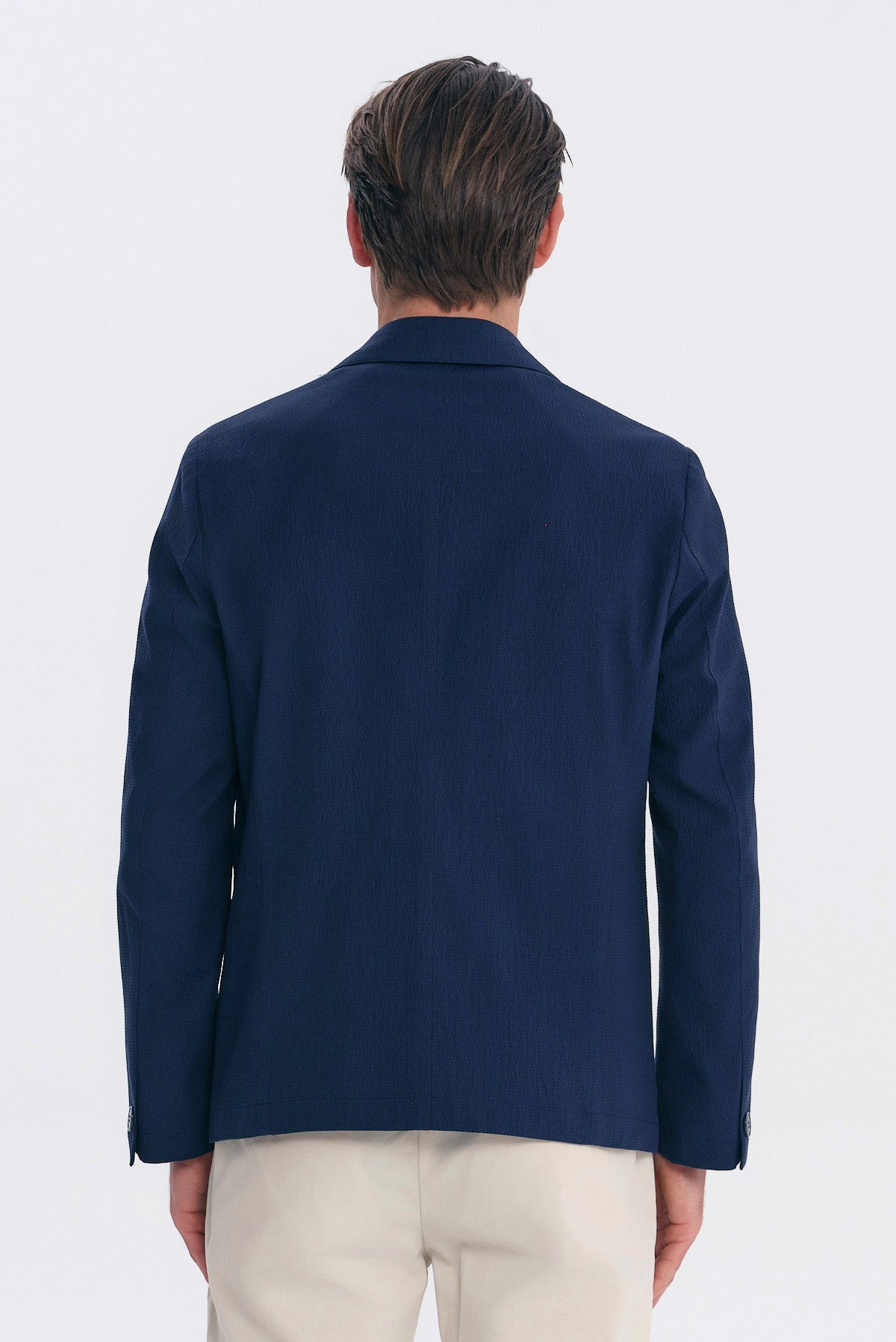 ΑΝΔΡΙΚΟ ΜΠΛΕ ΣΑΚΑΚΙ REGULAR FIT PORTOBELLO'S ΜΕ ΥΦΑΣΜΑ SONDRIO