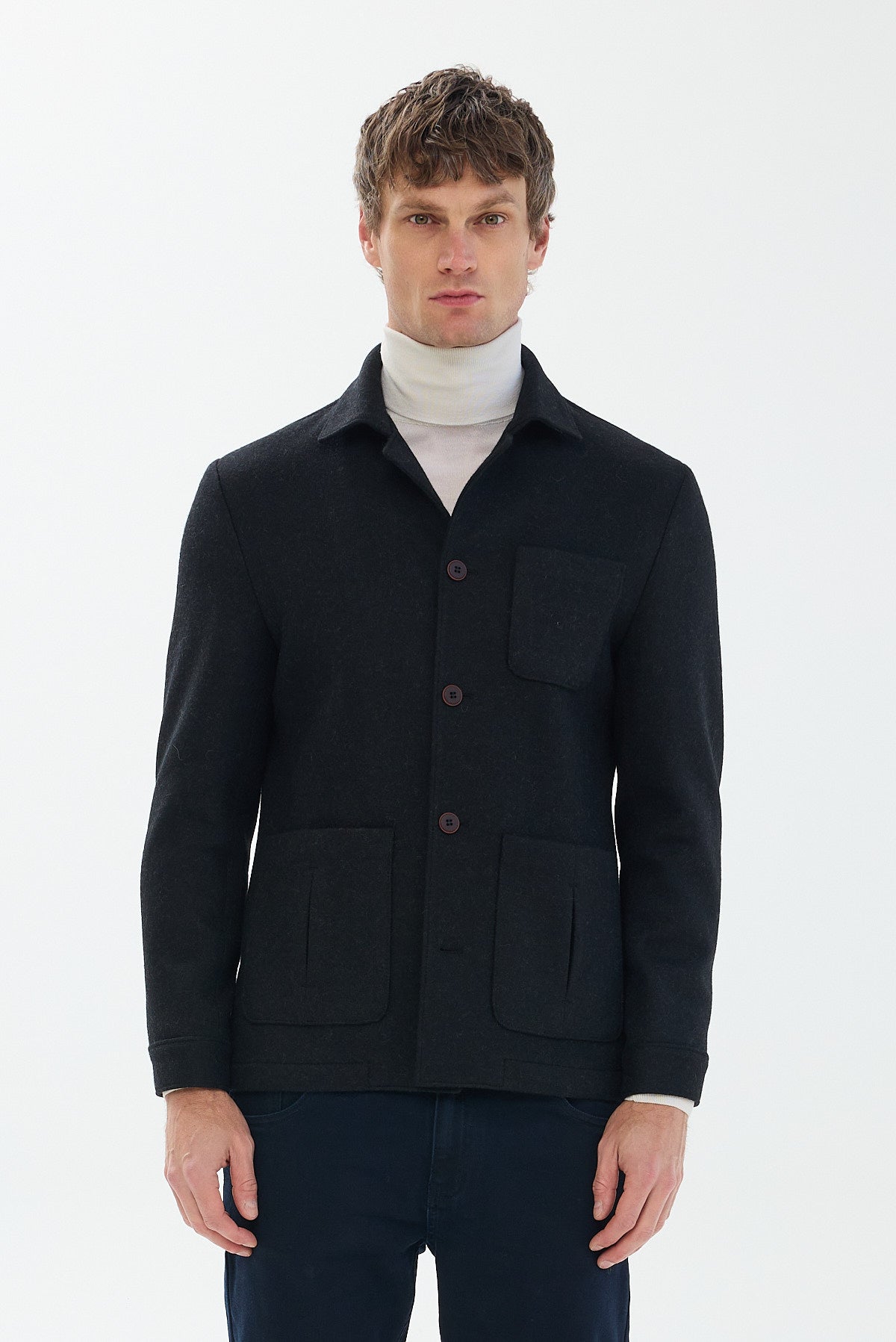 ΑΝΔΡΙΚΟ ΚΟΜΨΟ ΜΑΥΡΟ ΣΑΚΑΚΙ PORTOBELLO'S REGULAR FIT