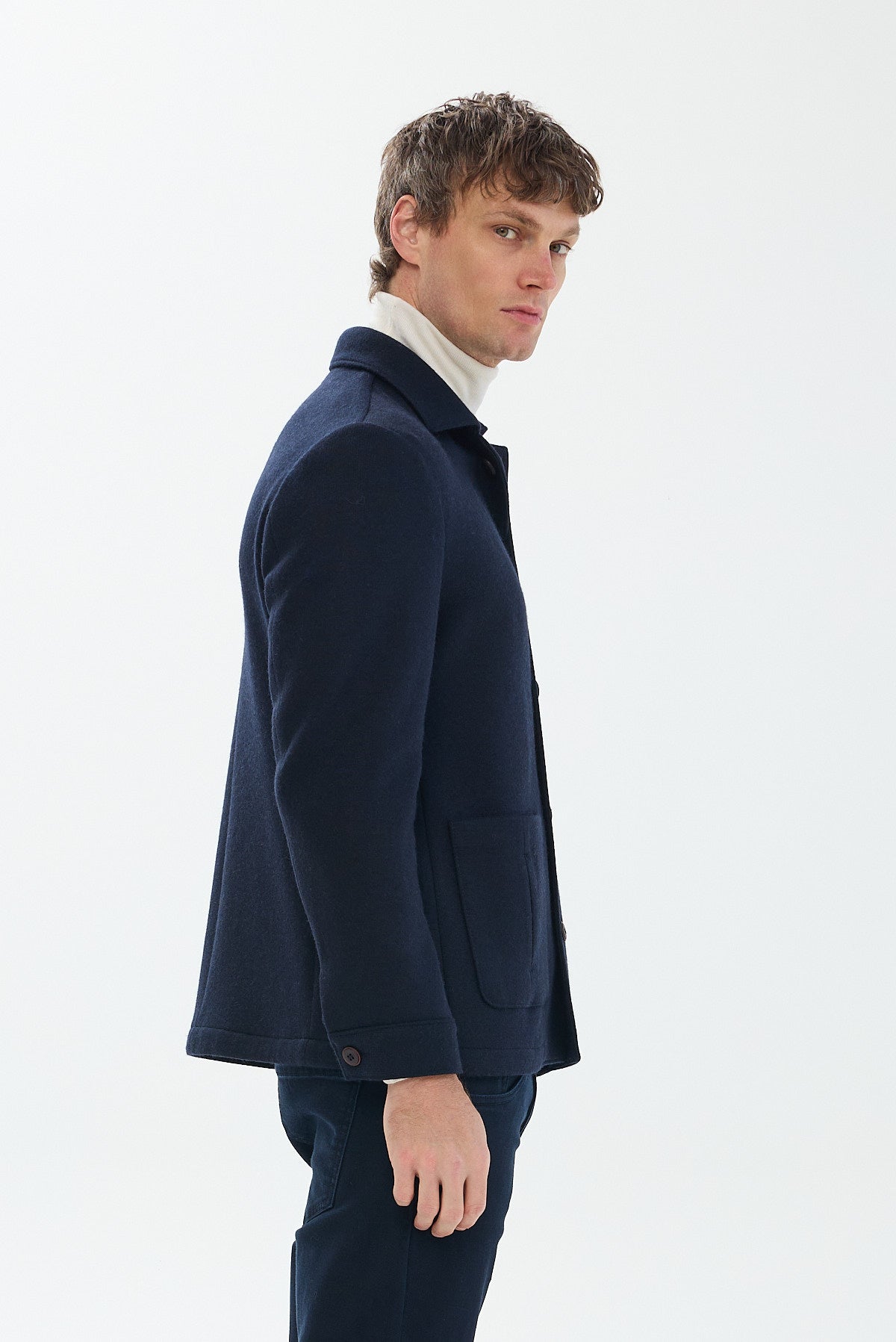 ΑΝΔΡΙΚΟ ΚΟΜΨΟ ΜΠΛΕ ΣΚΟΥΡΟ ΣΑΚΑΚΙ PORTOBELLO'S REGULAR FIT