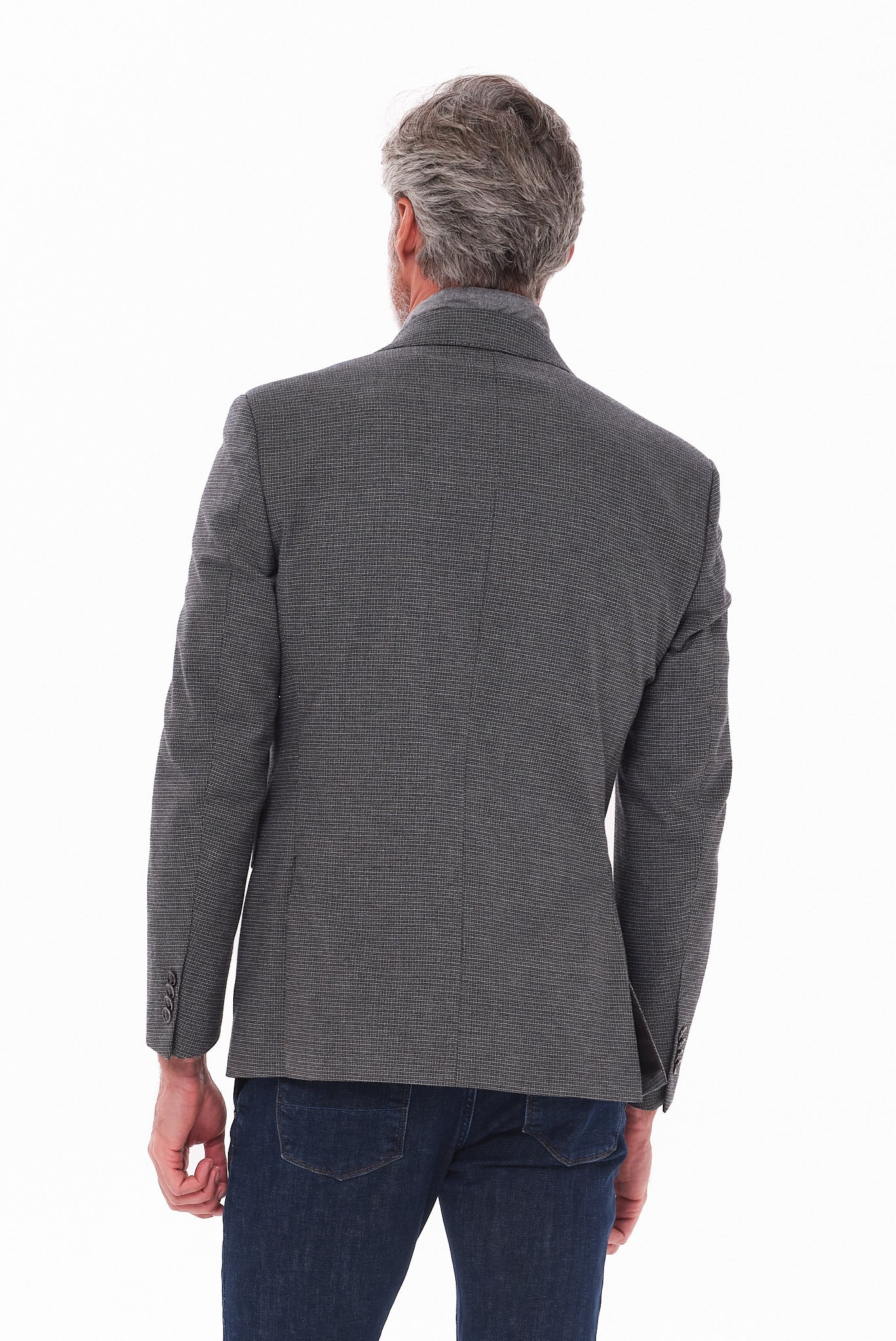 ΑΝΔΡΙΚΟ ΓΚΡΙ ΑΝΟΙΧΤΟ ΣΑΚΑΚΙ PORTOBELLO'S ΜΕ ΑΠΟΣΠΩΜΕΝΗ ΜΟΣΤΡΑ REGULAR FIT