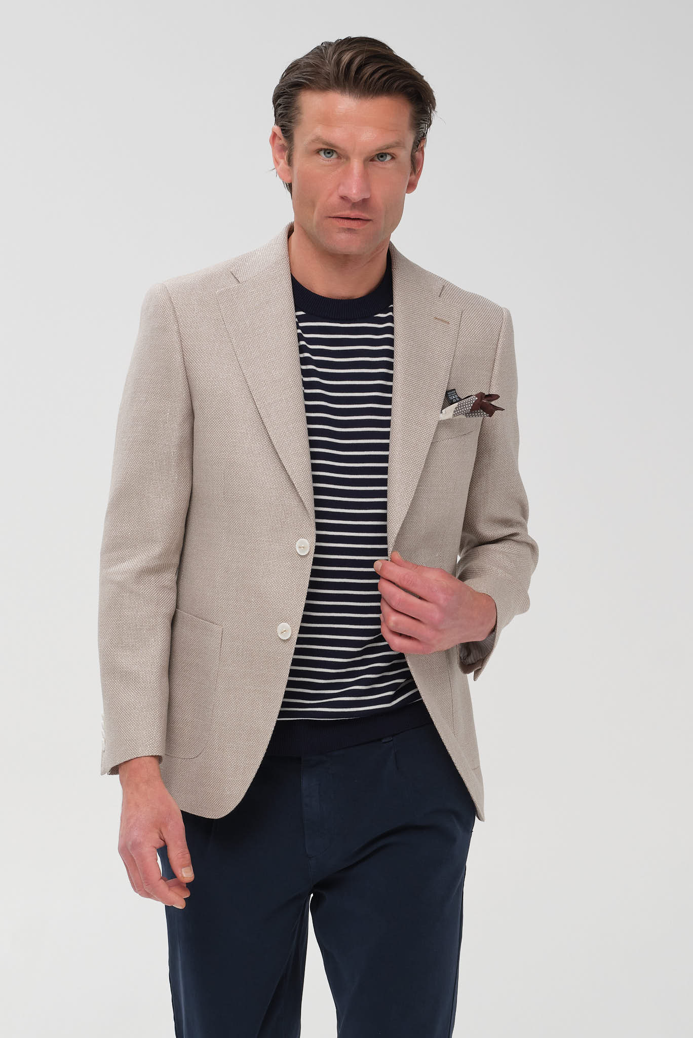 ΑΝΔΡΙΚΟ ΛΙΝΟΒΑΜΒΑΚΟ ΜΠΕΖ ΣΚΟΥΡΟ ΣΑΚΑΚΙ PORTOBELLO'S SLIM FIT