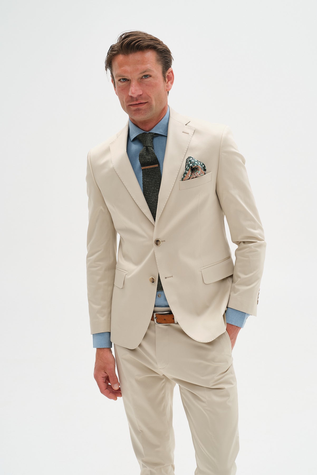 ΑΝΔΡΙΚΟ ΜΠΕΖ ΑΝΟΙΧΤΟ ΚΟΣΤΟΥΜΙ PORTOBELLO'S SLIM FIT SONDRIO