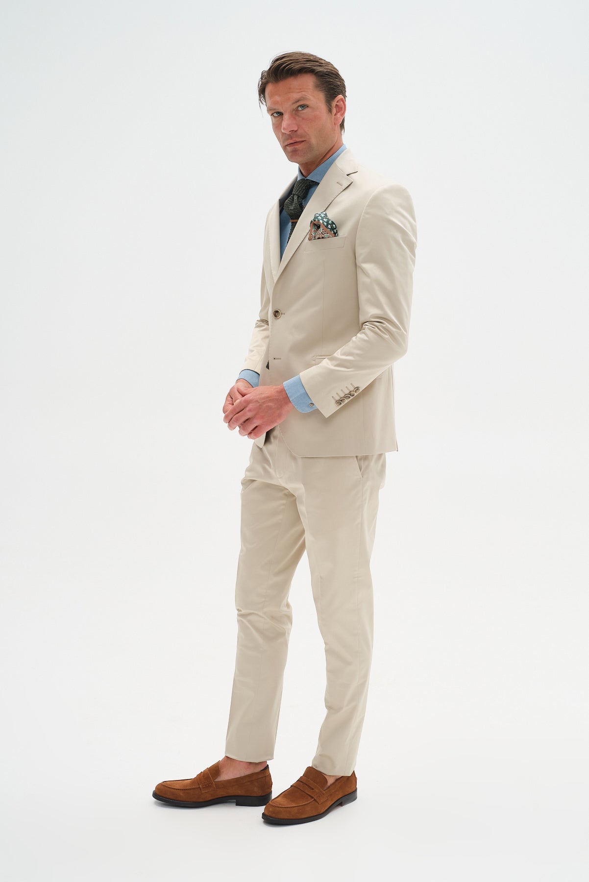 ΑΝΔΡΙΚΟ ΜΠΕΖ ΑΝΟΙΧΤΟ ΚΟΣΤΟΥΜΙ PORTOBELLO'S SLIM FIT SONDRIO