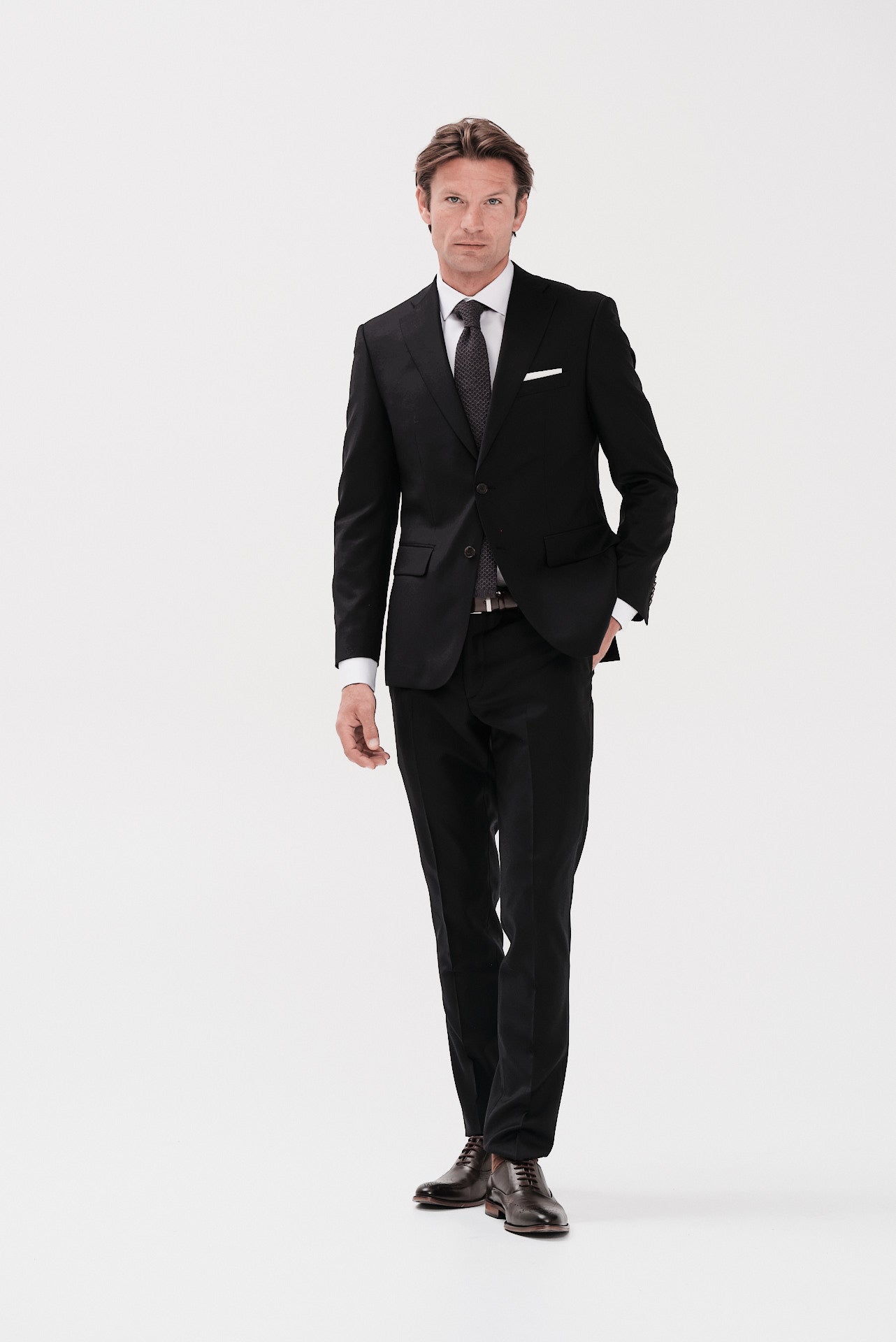 ΑΝΔΡΙΚΟ ΜΑΥΡΟ SUPER 120'S ΚΟΣΤΟΥΜΙ PORTOBELLO'S SLIM FIT