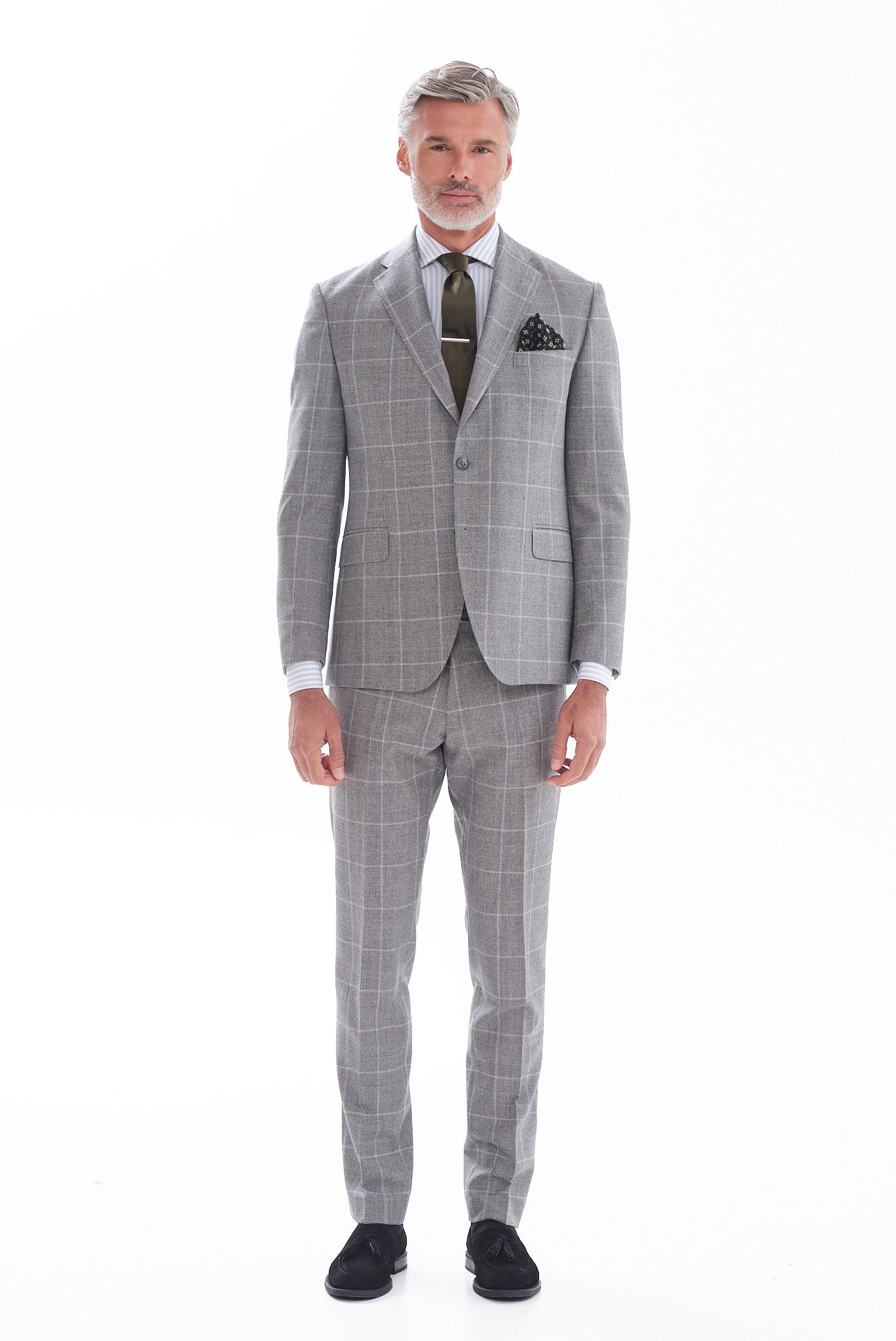 ΑΝΔΡΙΚΟ ΚΑΡΟ ΜΑΛΛΙΝΟ DRAGO ΚΟΣΤΟΥΜΙ PORTOBELLO'S SLIM FIT ΣΕ ΓΚΡΙ ΑΝΟΙΧΤΟ