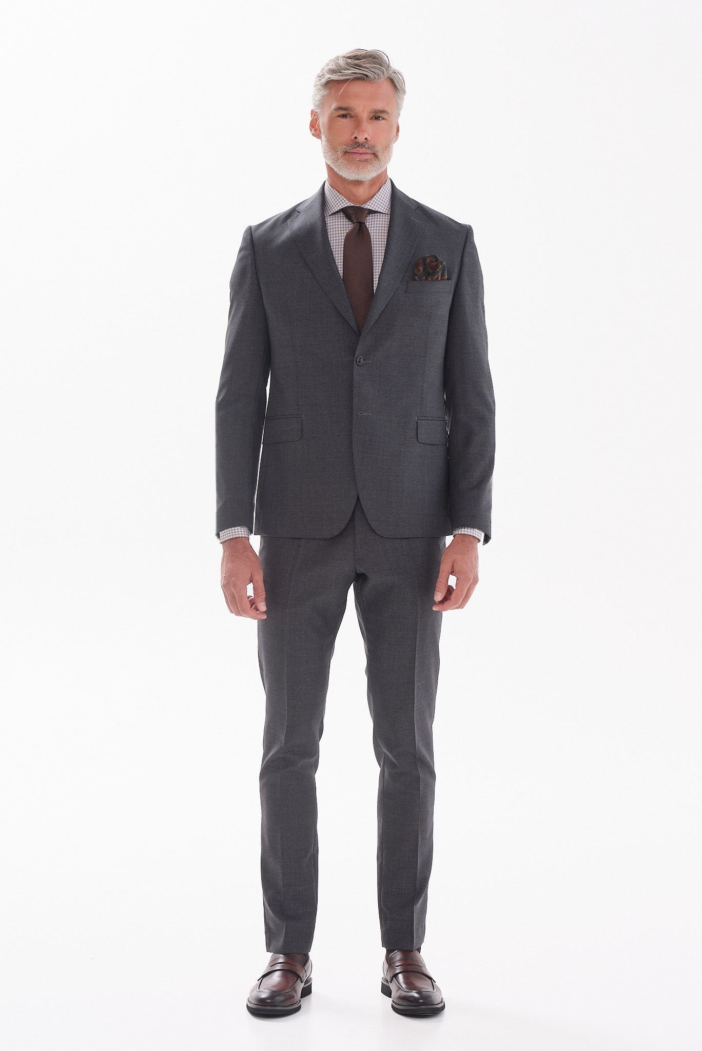 ΑΝΔΡΙΚΟ ΓΚΡΙ ΣΚΟΥΡΟ ΚΟΣΤΟΥΜΙ VITALE BARBERIS CANONICO SLIM FIT PORTOBELLO'S