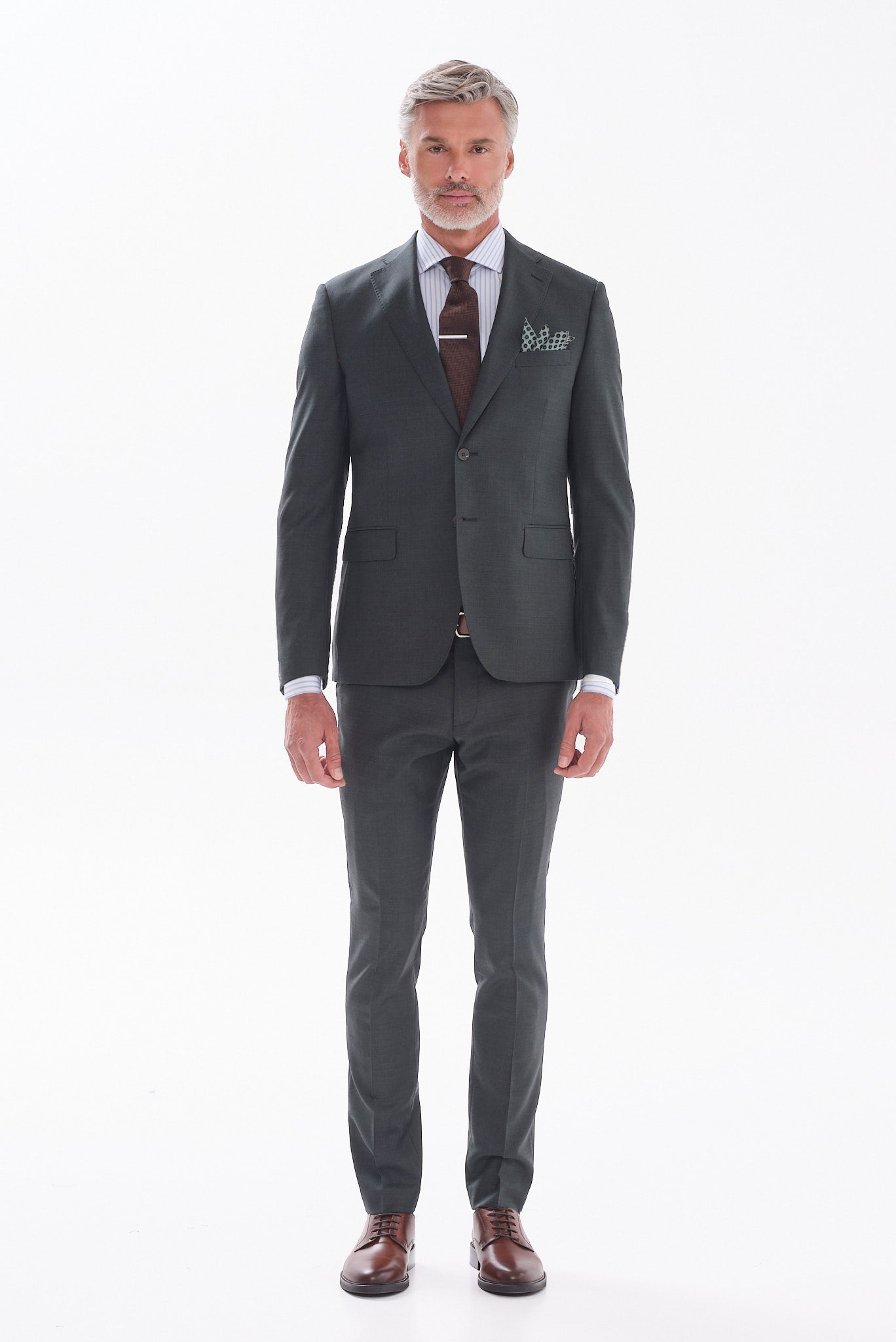 ΑΝΔΡΙΚΟ ΜΑΛΛΙΝΟ ΚΟΣΤΟΥΜΙ PORTOBELLO'S SLIM FIT ΣΕ ΛΑΔΙ ΧΡΩΜΑ