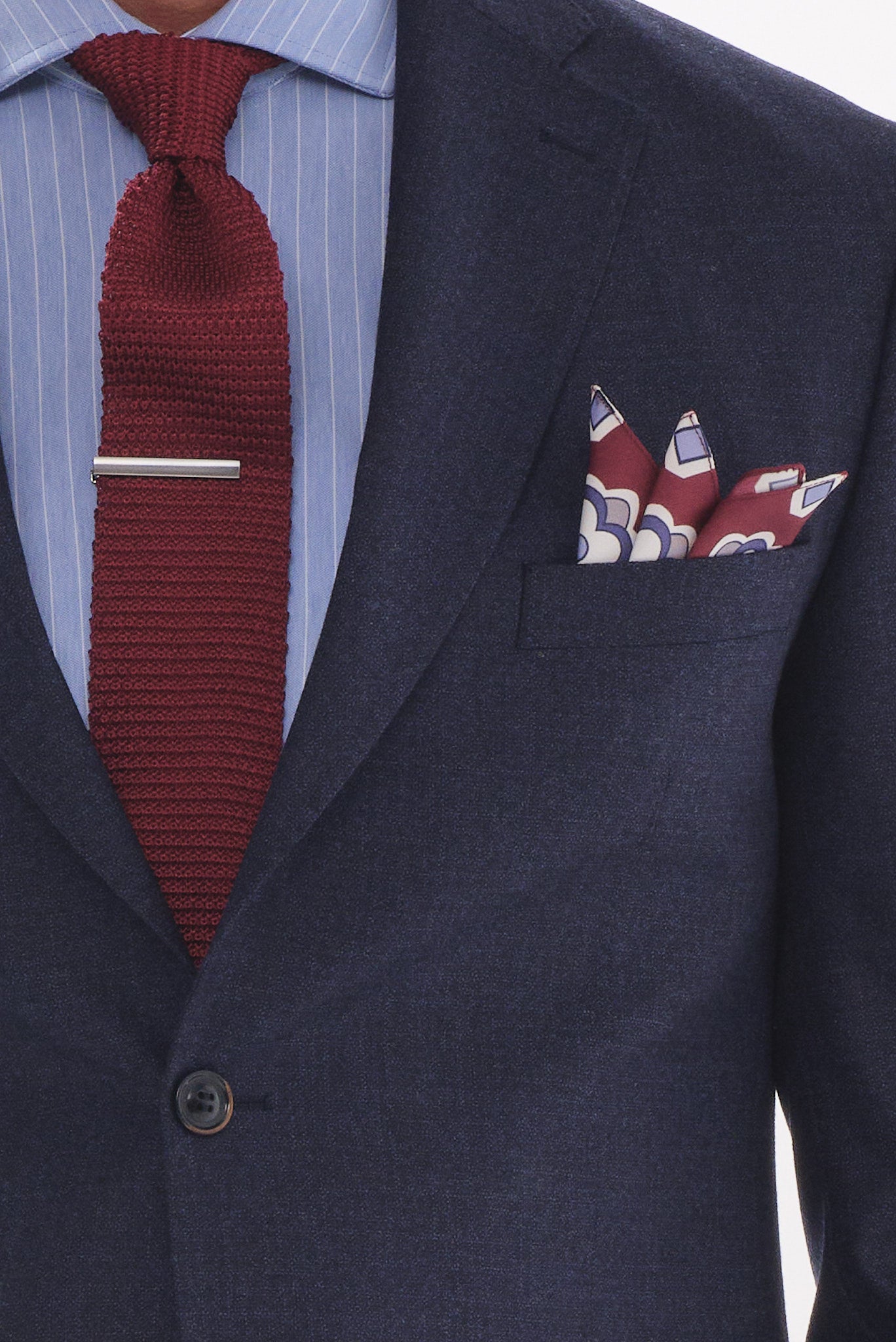 ΑΝΔΡΙΚΟ ΜΠΛΕ ΣΚΟΥΡΟ ΜΑΛΛΙΝΟ ΚΟΣΤΟΥΜΙ PORTOBELLO'S SLIM FIT