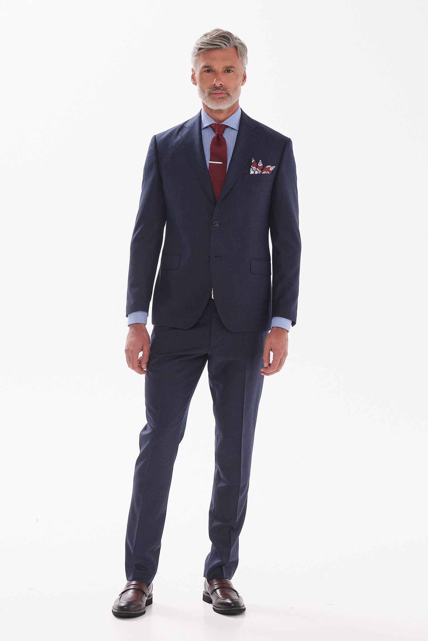 ΑΝΔΡΙΚΟ ΜΠΛΕ ΣΚΟΥΡΟ ΜΑΛΛΙΝΟ ΚΟΣΤΟΥΜΙ PORTOBELLO'S SLIM FIT