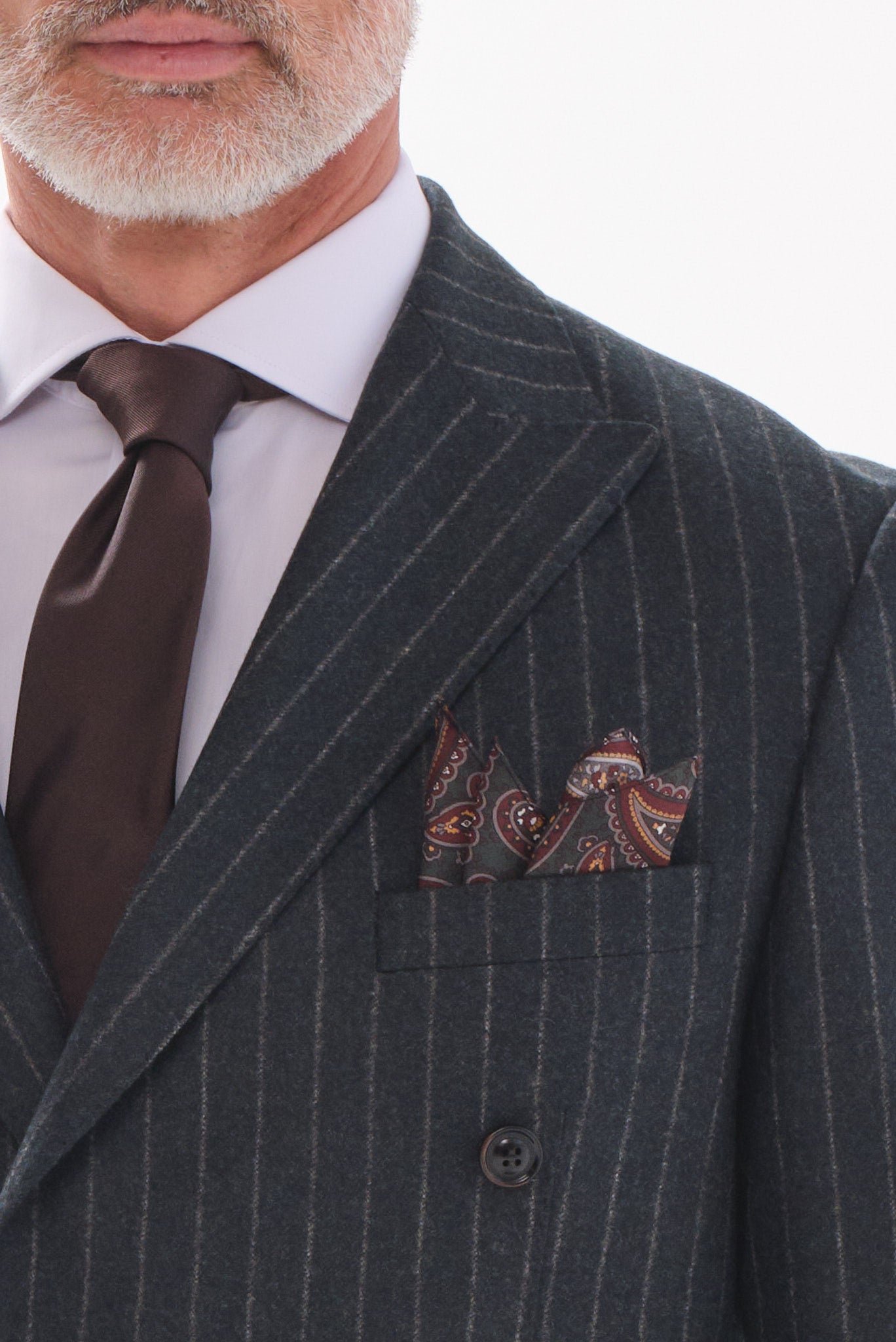 ΑΝΔΡΙΚΟ ΜΑΛΛΙΝΟ ΚΟΣΤΟΥΜΙ PORTOBELLO'S SLIM FIT ΛΑΔΙ ΣΚΟΥΡΟ ΜΕ ΡΙΓΕΣ