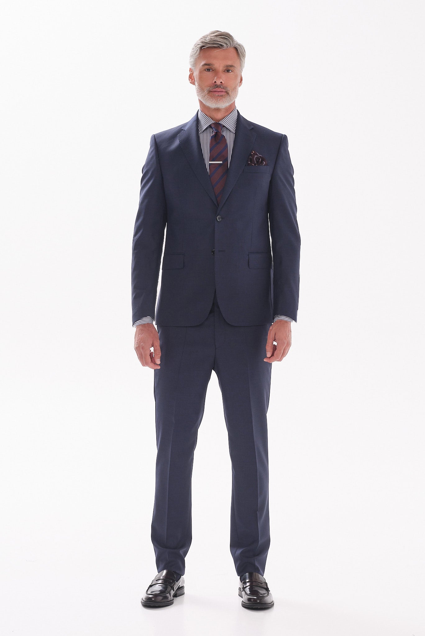 ΑΝΔΡΙΚΟ ΜΠΛΕ ΜΑΛΛΙΝΟ ΚΟΣΤΟΥΜΙ MARZOTTO SLIM FIT PORTOBELLO'S