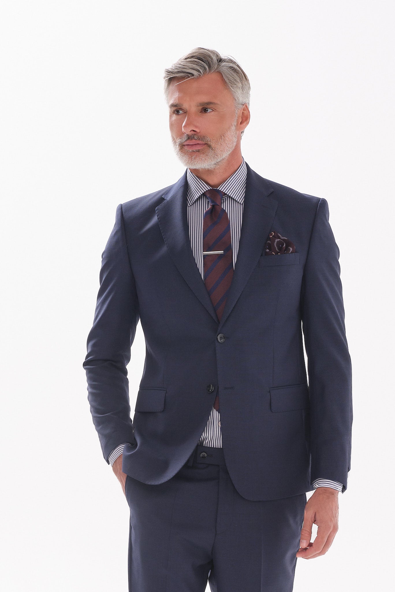 ΑΝΔΡΙΚΟ ΜΠΛΕ ΜΑΛΛΙΝΟ ΚΟΣΤΟΥΜΙ MARZOTTO SLIM FIT PORTOBELLO'S