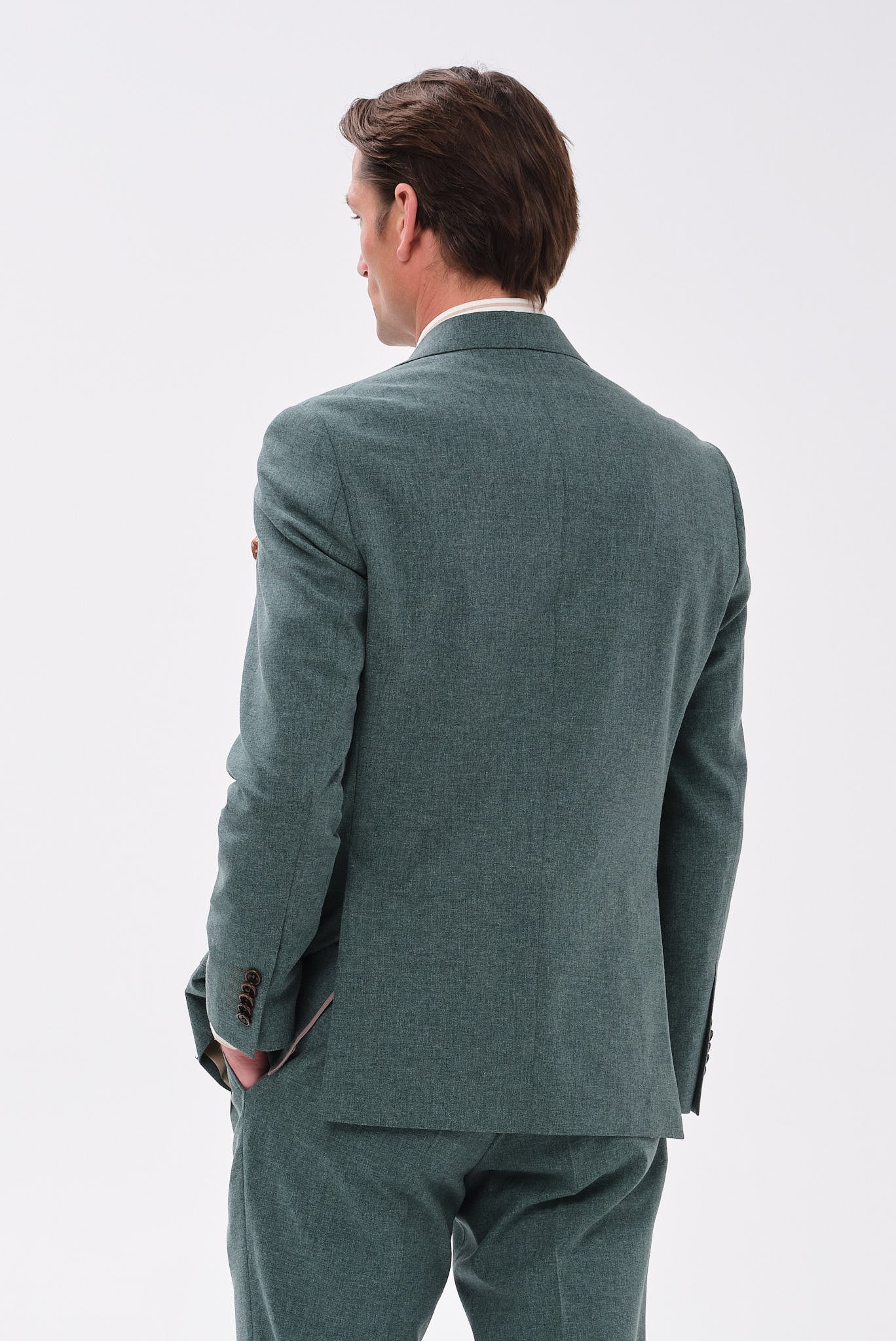 ΑΝΔΡΙΚΟ ΠΡΑΣΙΝΟ ΚΟΣΤΟΥΜΙ PORTOBELLO'S REGULAR FIT ΣΕ ΥΦΑΣΜΑ VITALE BARBERIS CANONICO