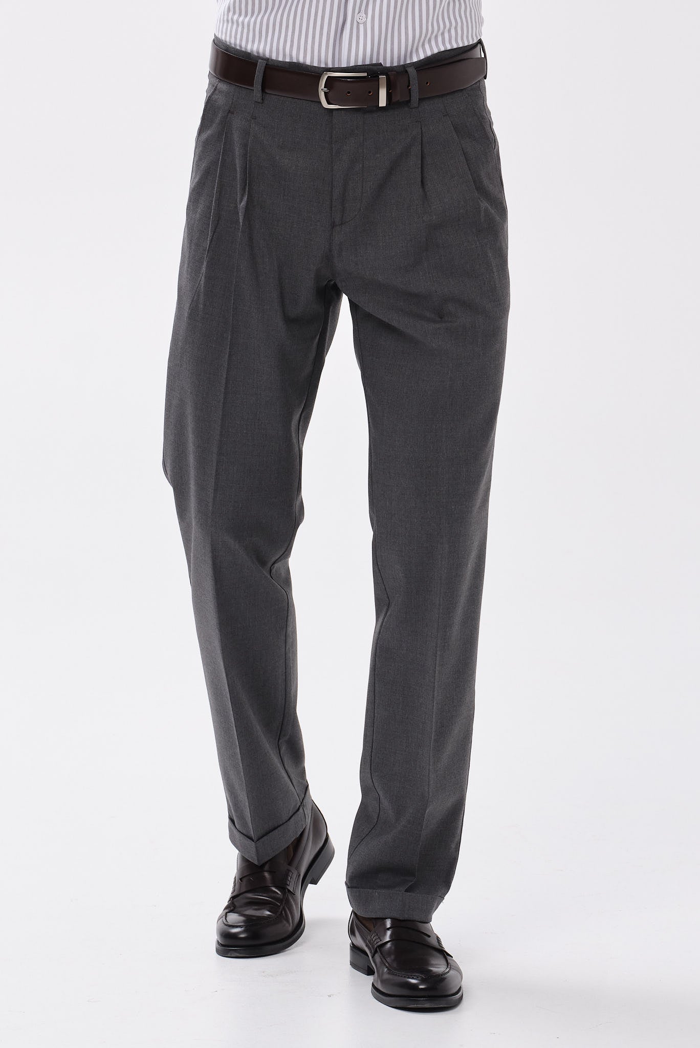 ΑΝΔΡΙΚΟ ΣΚΟΥΡΟ ΓΚΡΙ CHINOS ΠΑΝΤΕΛΟΝΙ PORTOBELLO'S MODERN FIT ΜΕ ΔΙΠΛΗ ΠΙΕΤΑ