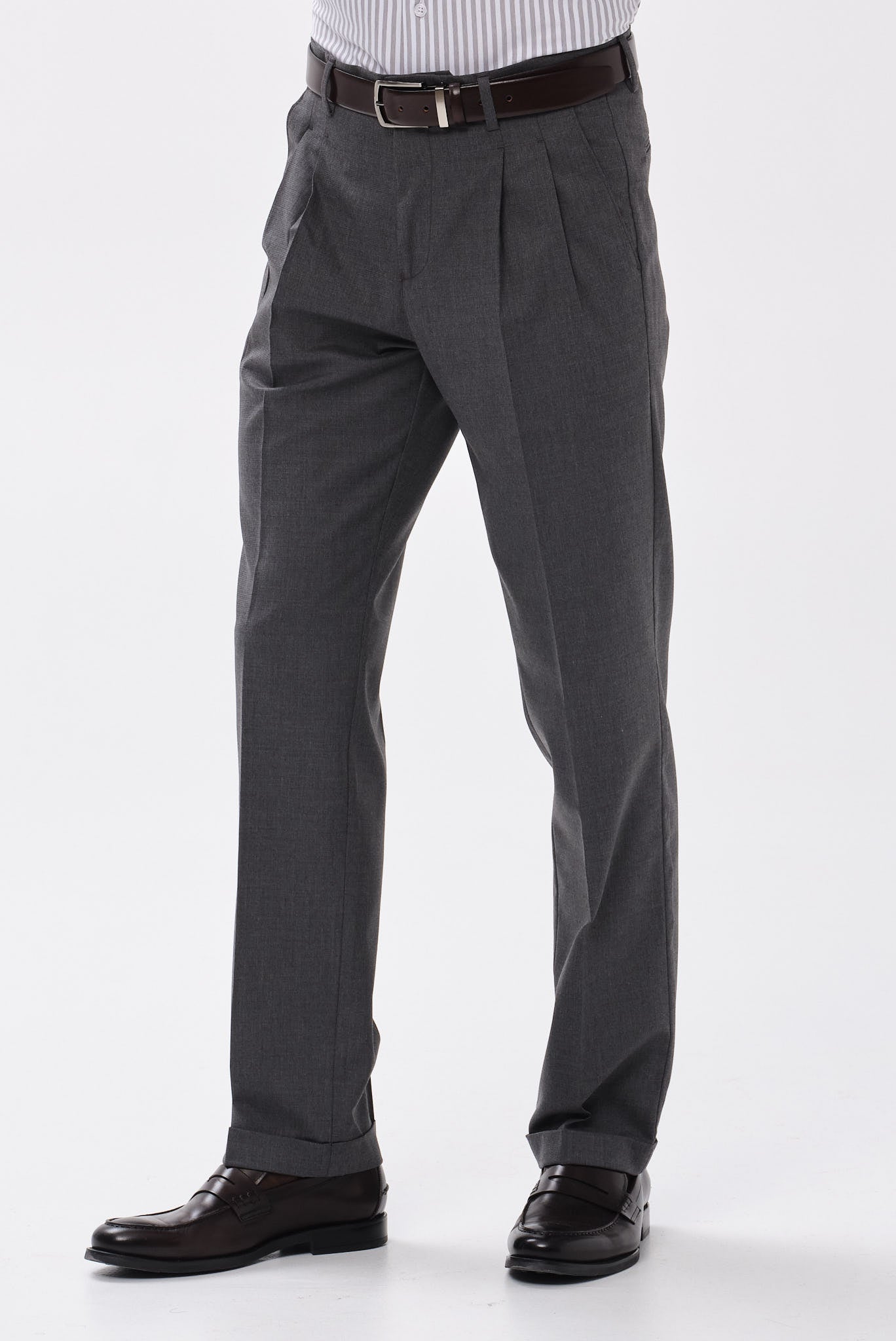 ΑΝΔΡΙΚΟ ΣΚΟΥΡΟ ΓΚΡΙ CHINOS ΠΑΝΤΕΛΟΝΙ PORTOBELLO'S MODERN FIT ΜΕ ΔΙΠΛΗ ΠΙΕΤΑ