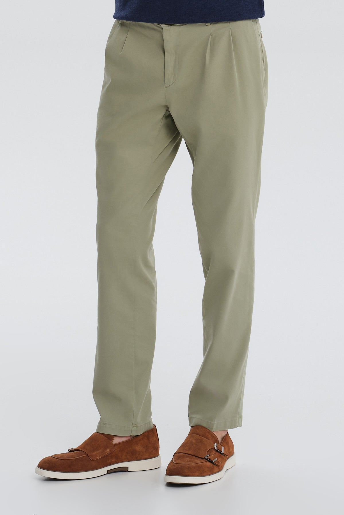 ΑΝΔΡΙΚΟ ΠΡΑΣΙΝΟ ΠΑΝΤΕΛΟΝΙ CHINOS REGULAR FIT PORTOBELLO'S ΜΕ ΔΥΟ ΠΙΕΤΕΣ