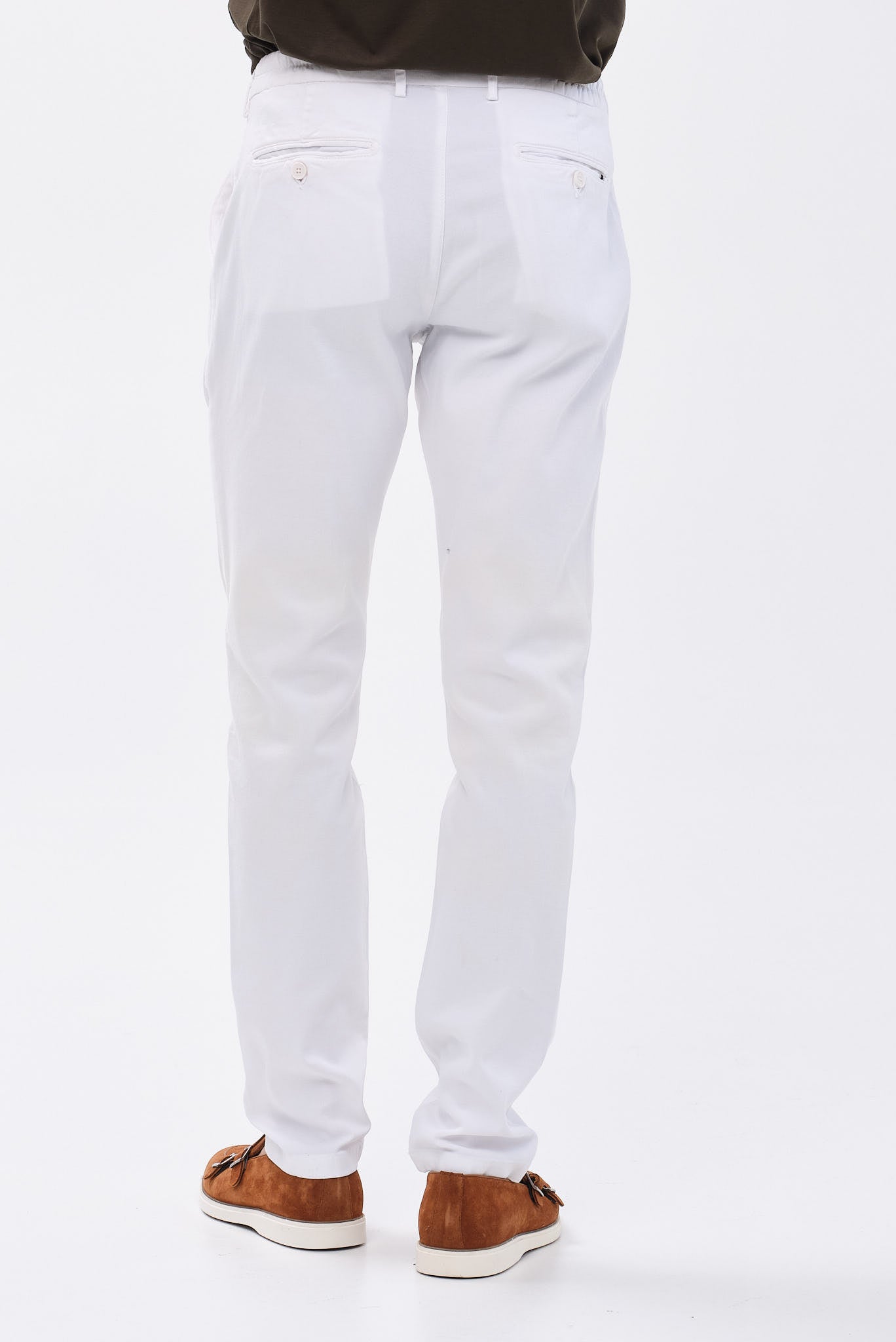 ΑΝΔΡΙΚΟ ΛΕΥΚΟ ΠΑΝΤΕΛΟΝΙ CHINO PORTOBELLO'S REGULAR FIT ΜΕ ΚΟΡΔΟΝΙ-ΛΑΣΤΙΧΟ