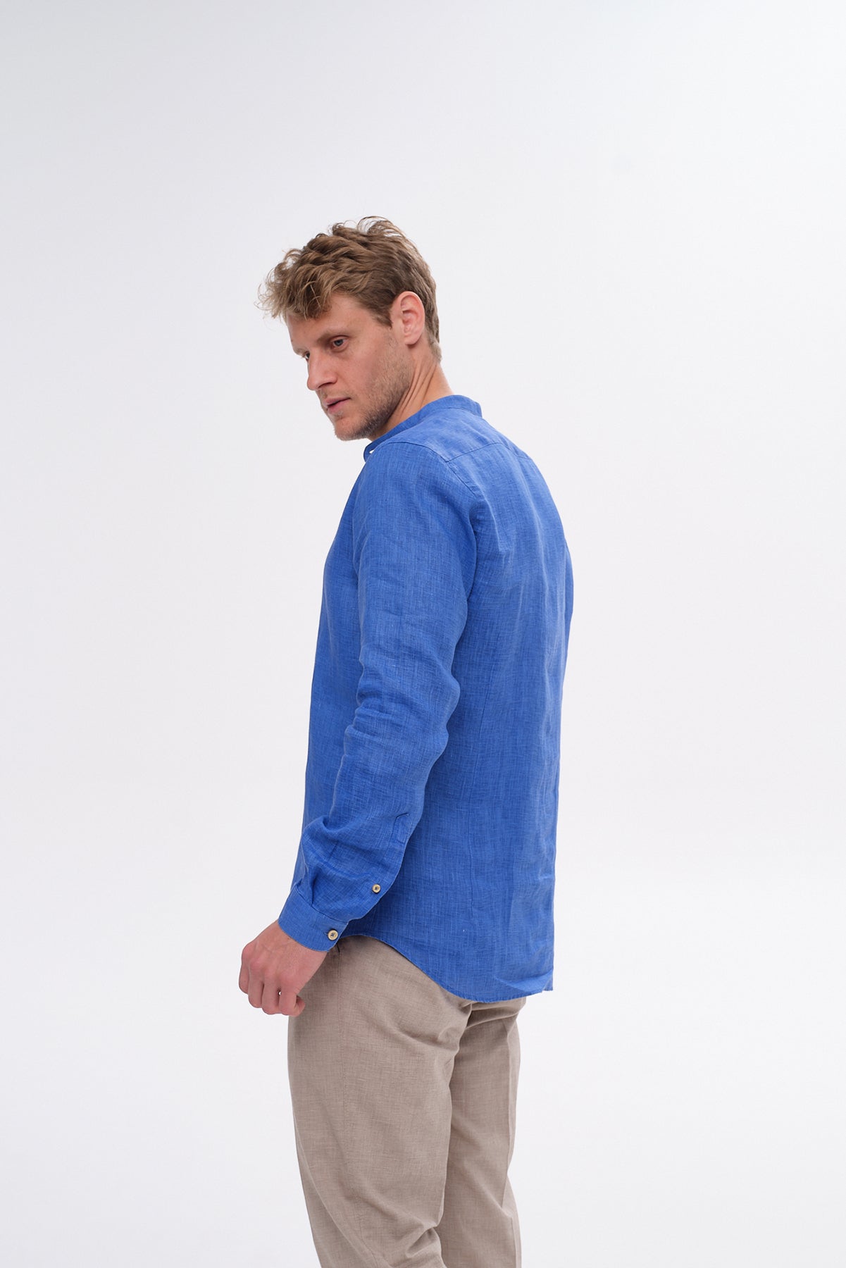 ΑΝΔΡΙΚΟ ΛΙΝΟ ΠΟΥΚΑΜΙΣΟ PORTOBELLO'S ΜΕ MAO ΓΙΑΚΑ ΣΕ ΡΟΥΑ ΑΠΟΧΡΩΣΗ