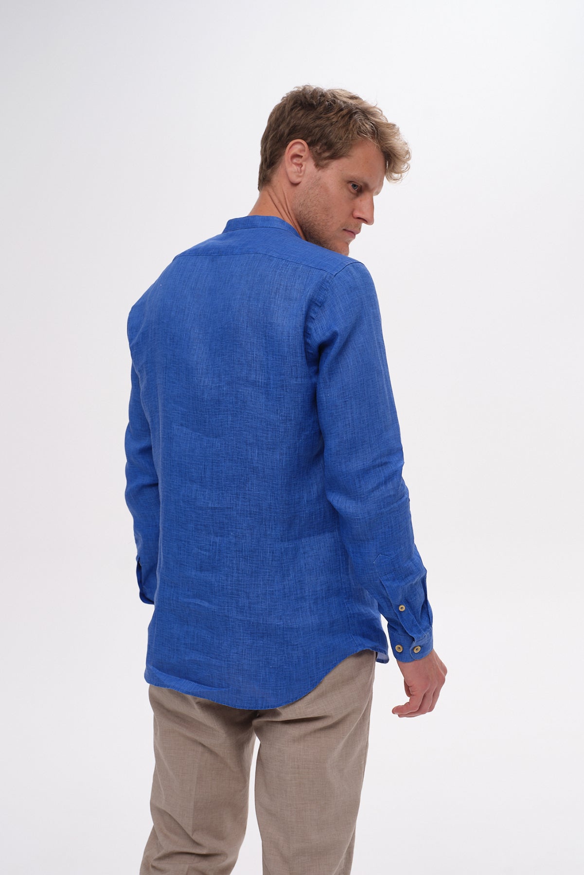 ΑΝΔΡΙΚΟ ΛΙΝΟ ΠΟΥΚΑΜΙΣΟ PORTOBELLO'S ΜΕ MAO ΓΙΑΚΑ ΣΕ ΡΟΥΑ ΑΠΟΧΡΩΣΗ