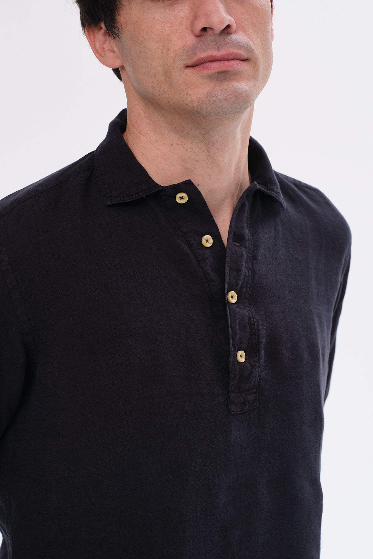 ΑΝΔΡΙΚΟ ΛΙΝΟ ΠΟΥΚΑΜΙΣΟ PORTOBELLO'S ΣΕ ΜΠΛΕ ΧΡΩΜΑ