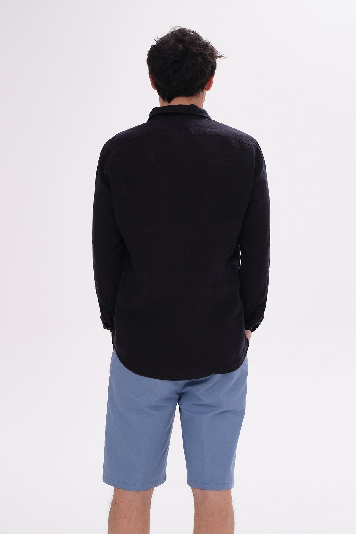 ΑΝΔΡΙΚΟ ΛΙΝΟ ΠΟΥΚΑΜΙΣΟ PORTOBELLO'S ΣΕ ΜΠΛΕ ΧΡΩΜΑ