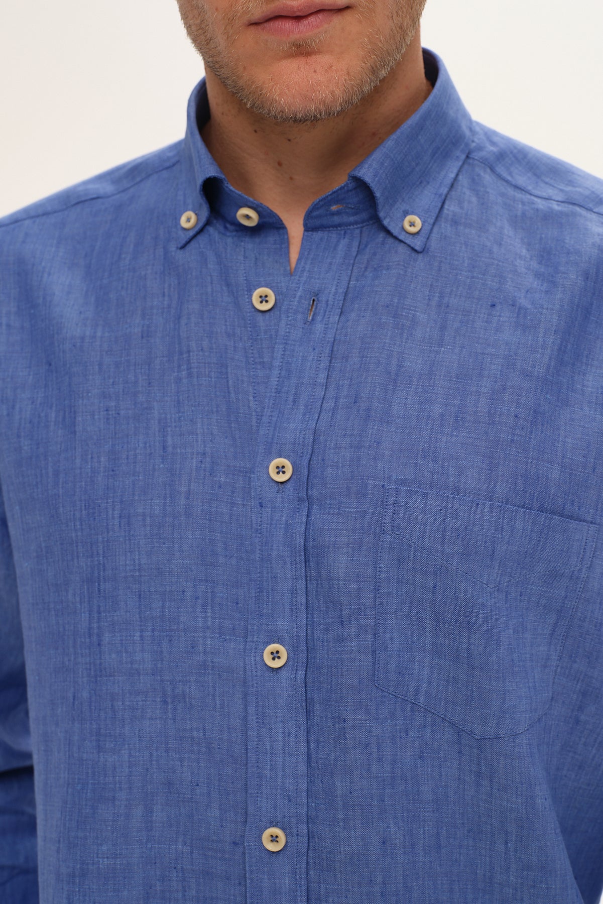 ΑΝΔΡΙΚΟ ΛΙΝΟ ΡΟΥΑ ΠΟΥΚΑΜΙΣΟ PORTOBELLO'S ΜΕ BUTTON DOWN ΓΙΑΚΑ