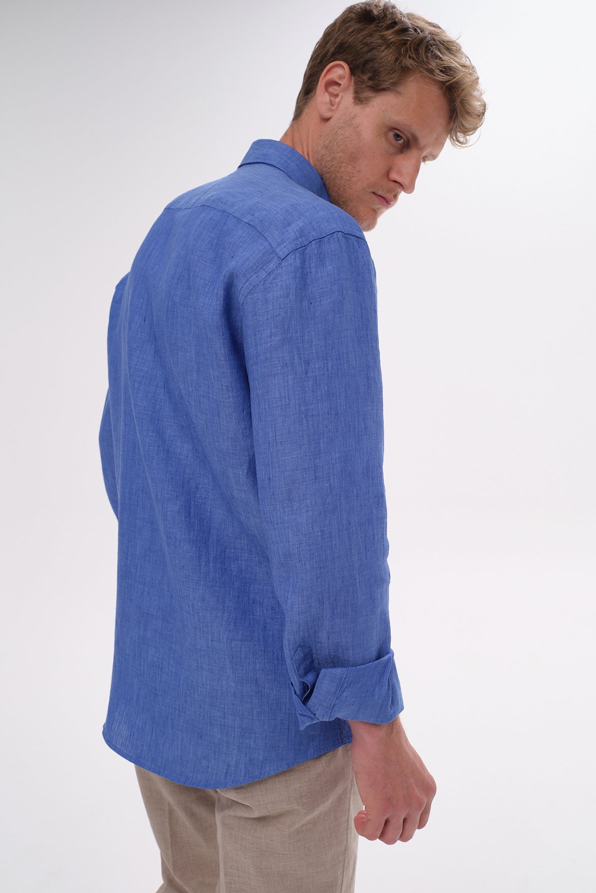 ΑΝΔΡΙΚΟ ΛΙΝΟ ΡΟΥΑ ΠΟΥΚΑΜΙΣΟ PORTOBELLO'S ΜΕ BUTTON DOWN ΓΙΑΚΑ